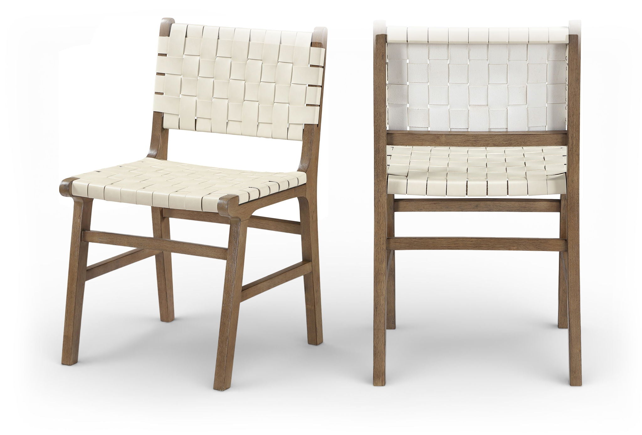 Entwine - Vegan Leather Upholstered Dining Chair - Painted Brown