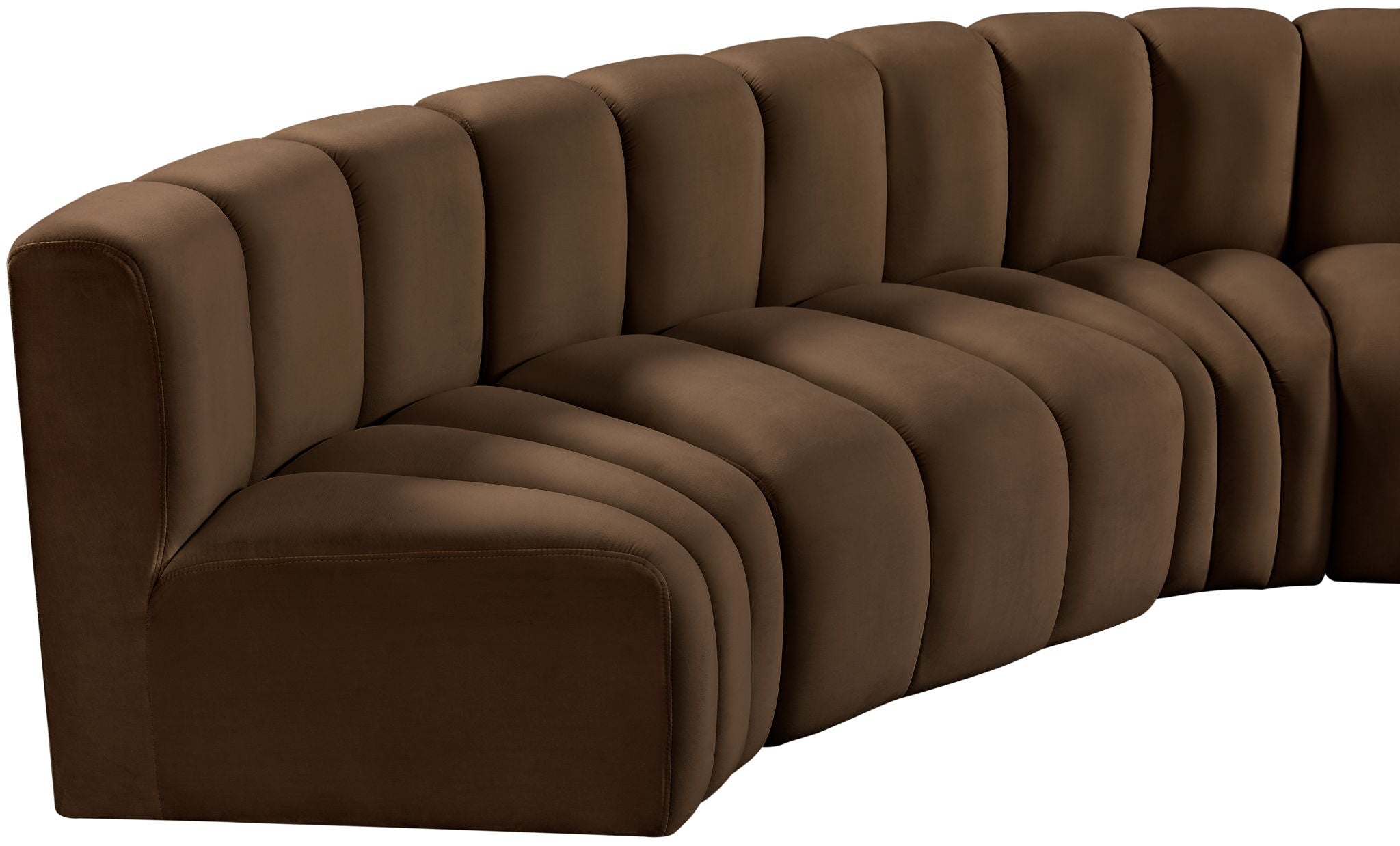 Arc - Velvet 8 Piece U-Shaped Modular Sofa