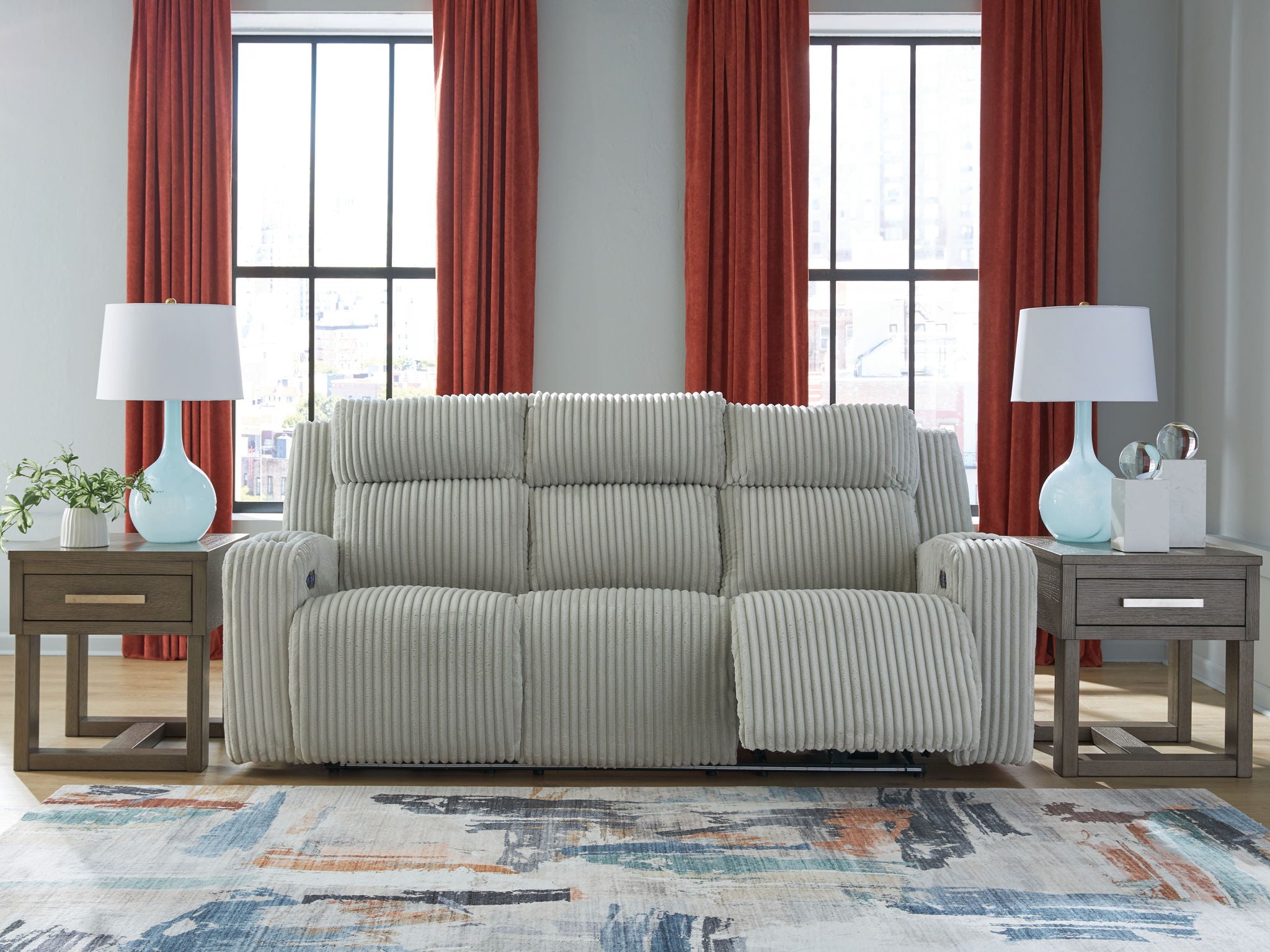 Forest Lake - Power Reclining Sofa With Adj Headrest
