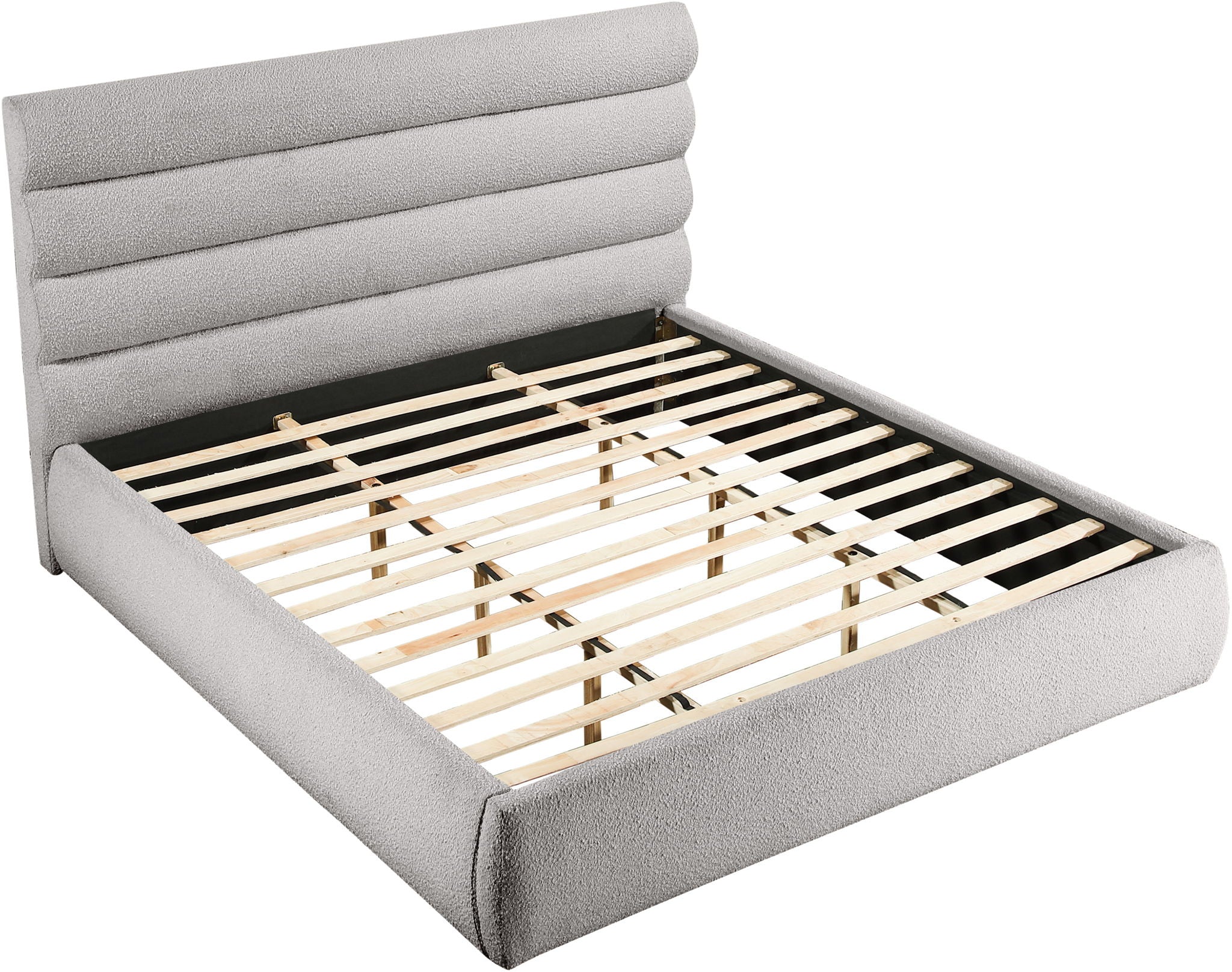 Adam - Boucle Fabric Bed With 52" Headboard