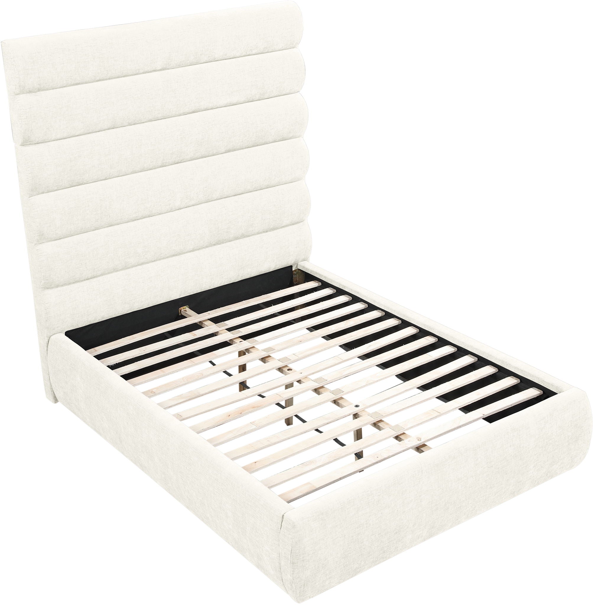 Adam - Chenille Fabric Bed With 70.5" Headboard