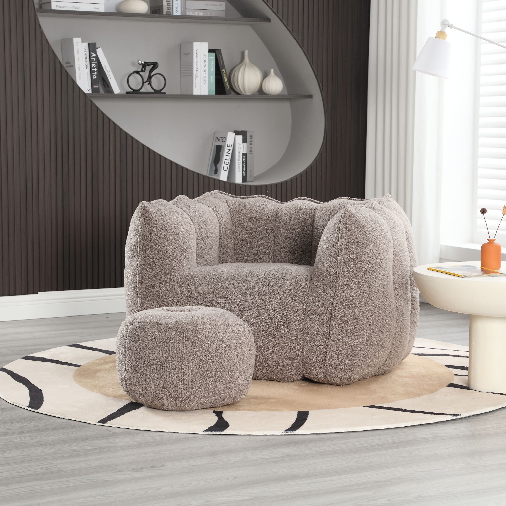 Soft Bean Bag Chair With High Resilient Foam