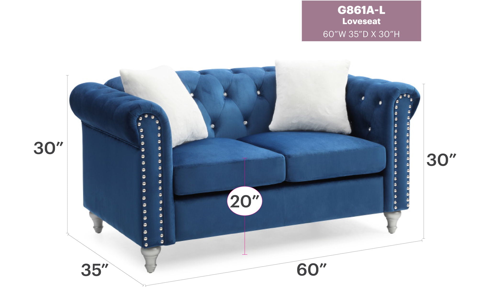 Stylish Contemporary Loveseat