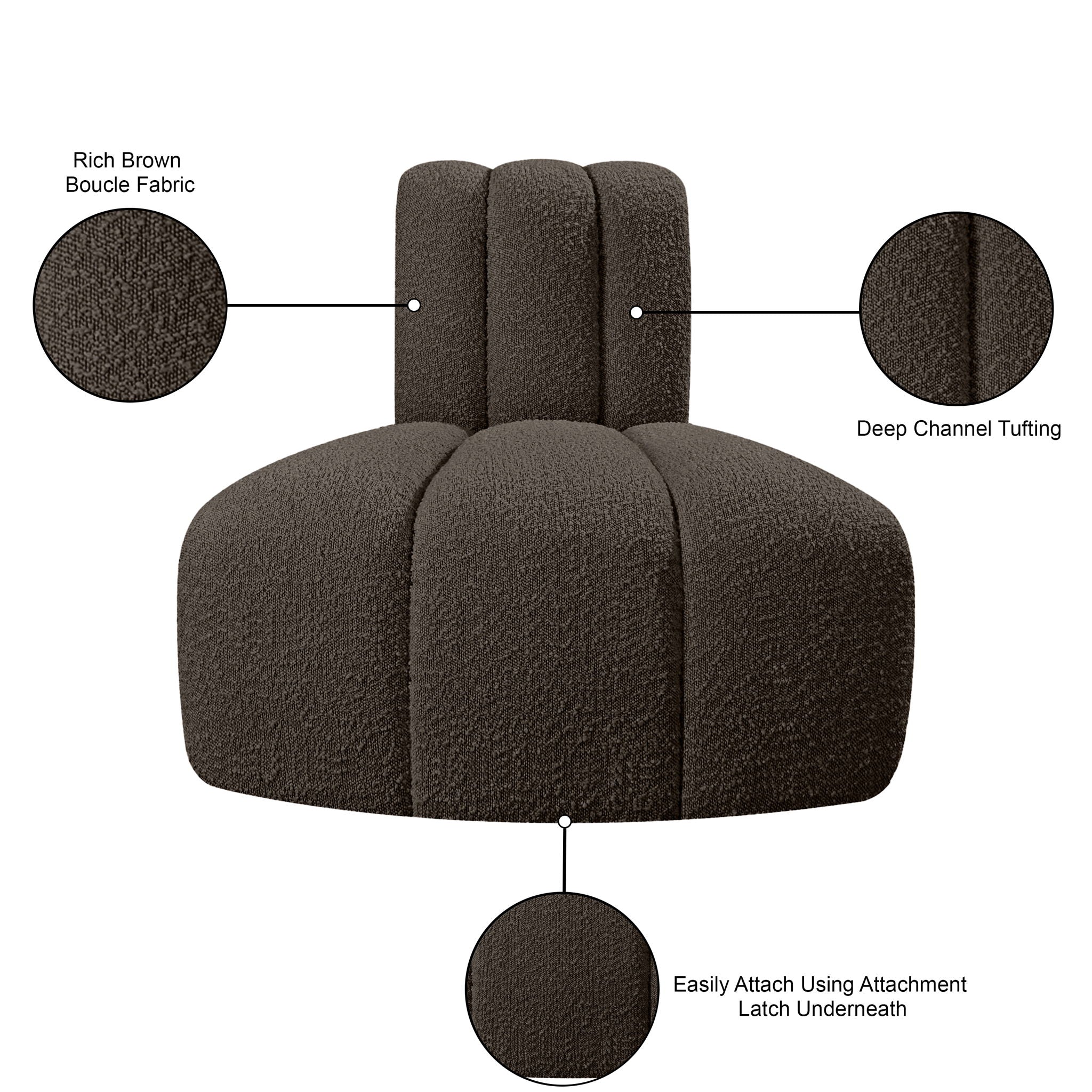 Arc - Boucle Fabric Reverse Corner