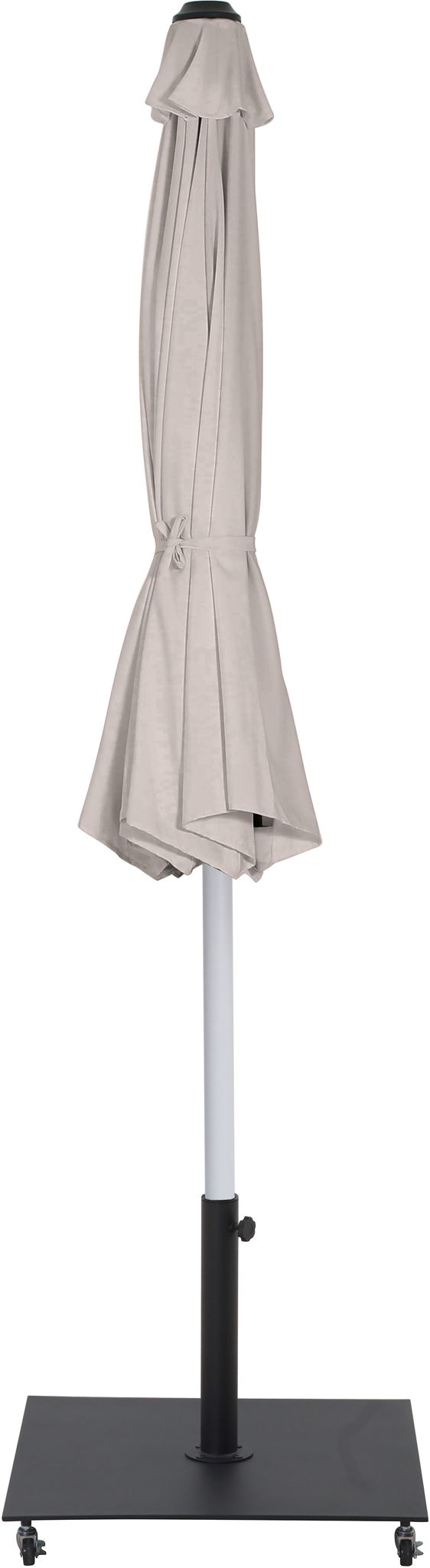 Fiji - Aluminum Patio Umbrella With Square Black And White Base