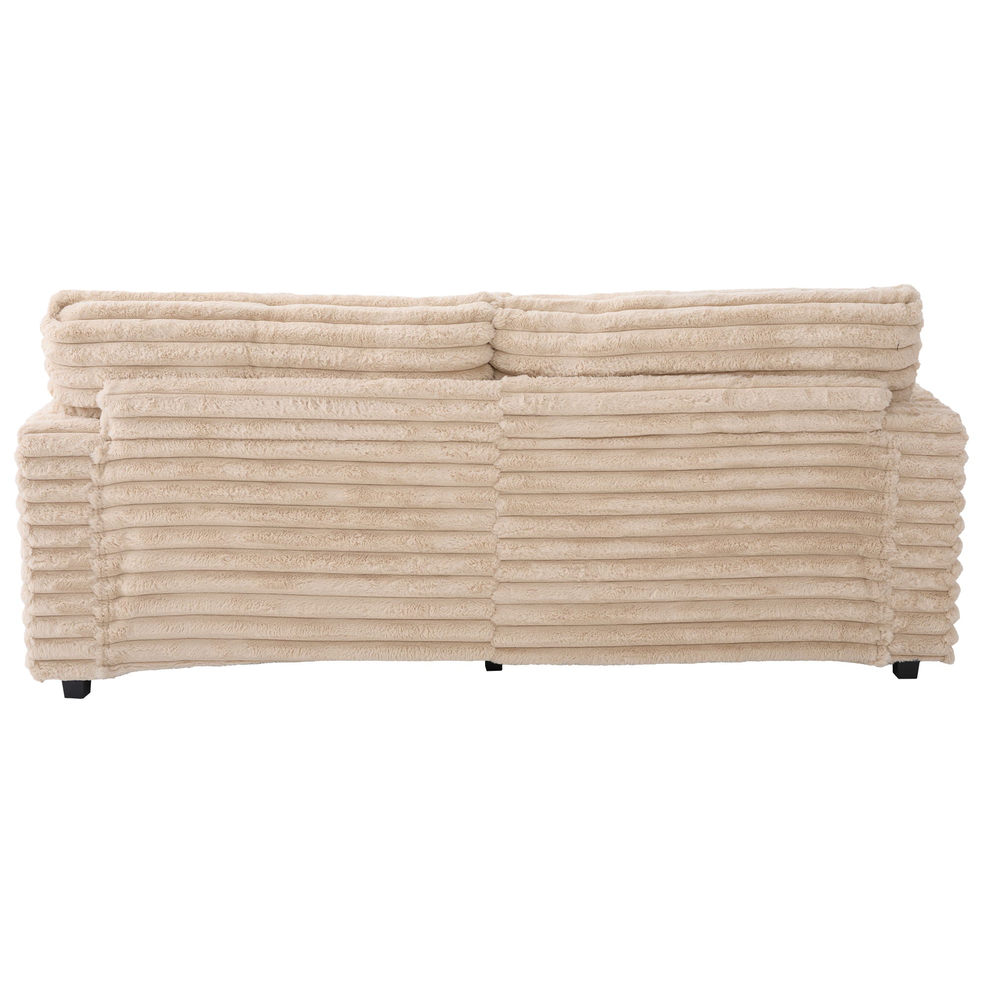 Oversized Double Chaise Lounge Sofa Bed With USB Ports And Cup Holders