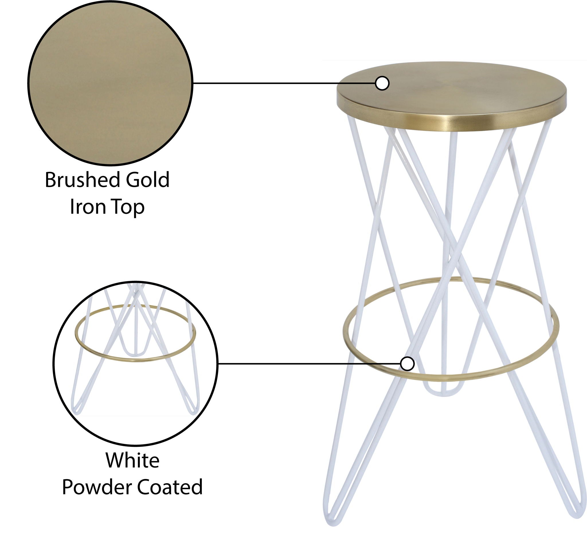 Mercury - Iron Bar Stool
