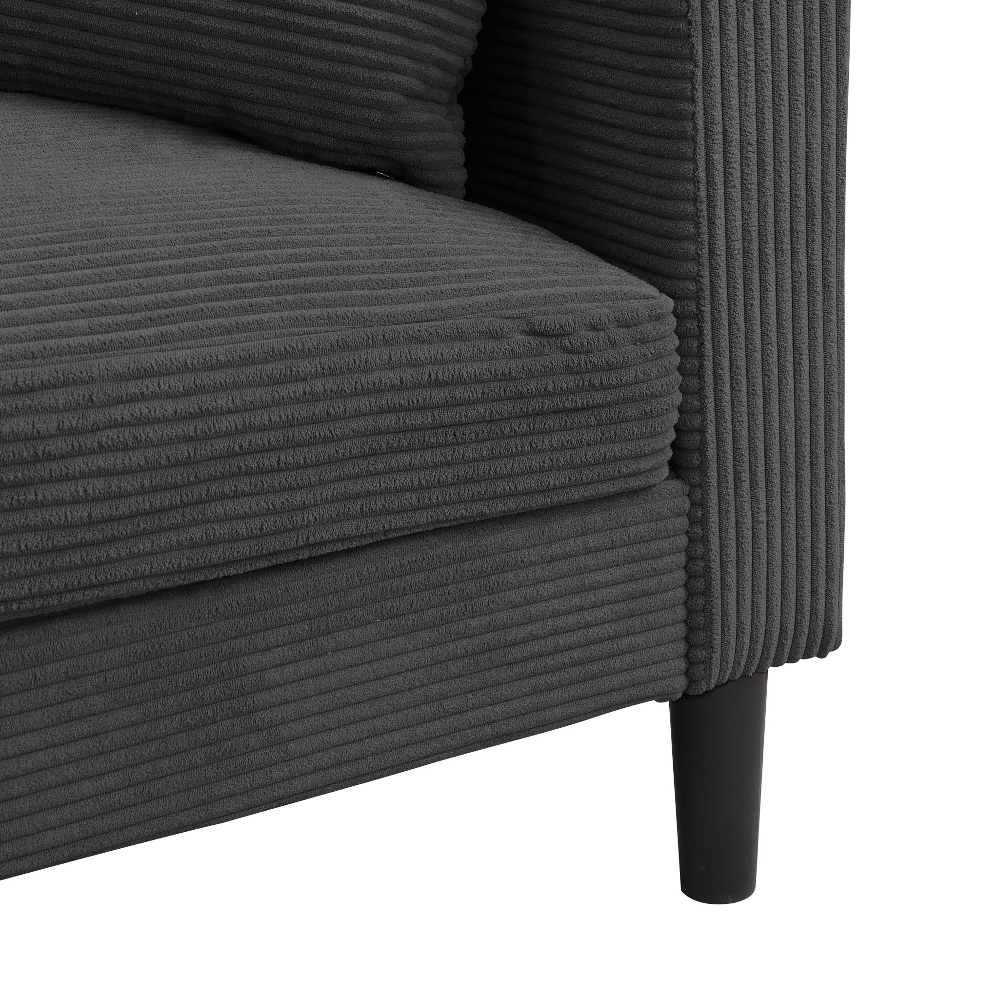 Modern Upholstered 2 Piece Sofa Set With 3 Seater And 2 Seater
