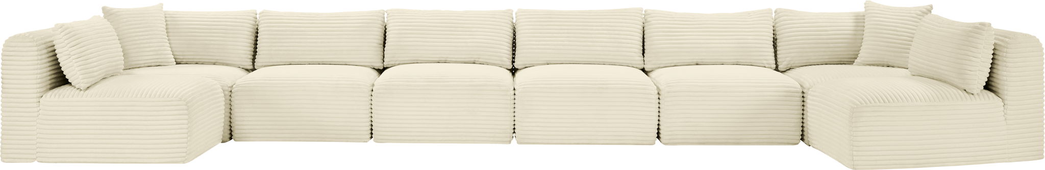 Shaggy - 8 Piece Modular U-Shaped Armless Sectional