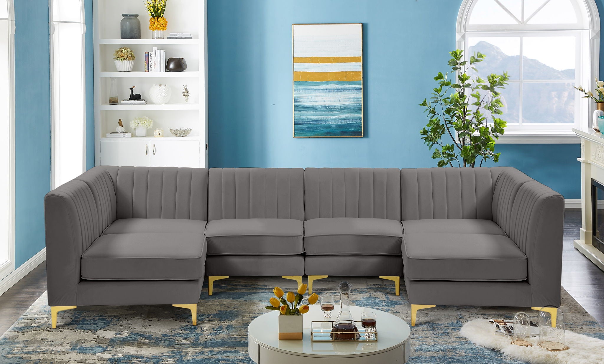 Alina - 6 Piece Modular U-Shaped Sectional