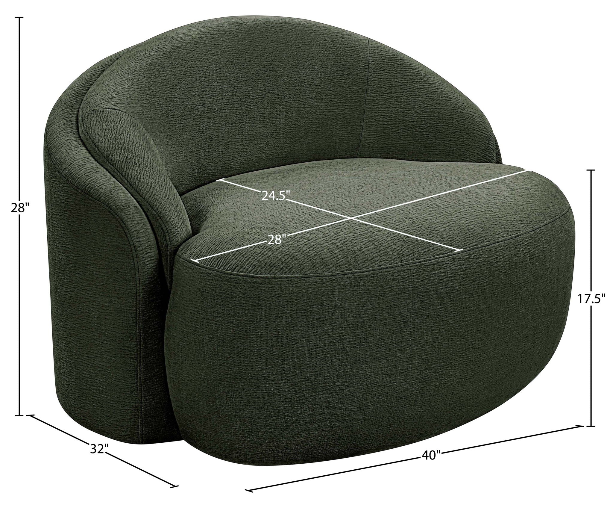 Caspian - Chenille Fabric Upholstered Chair