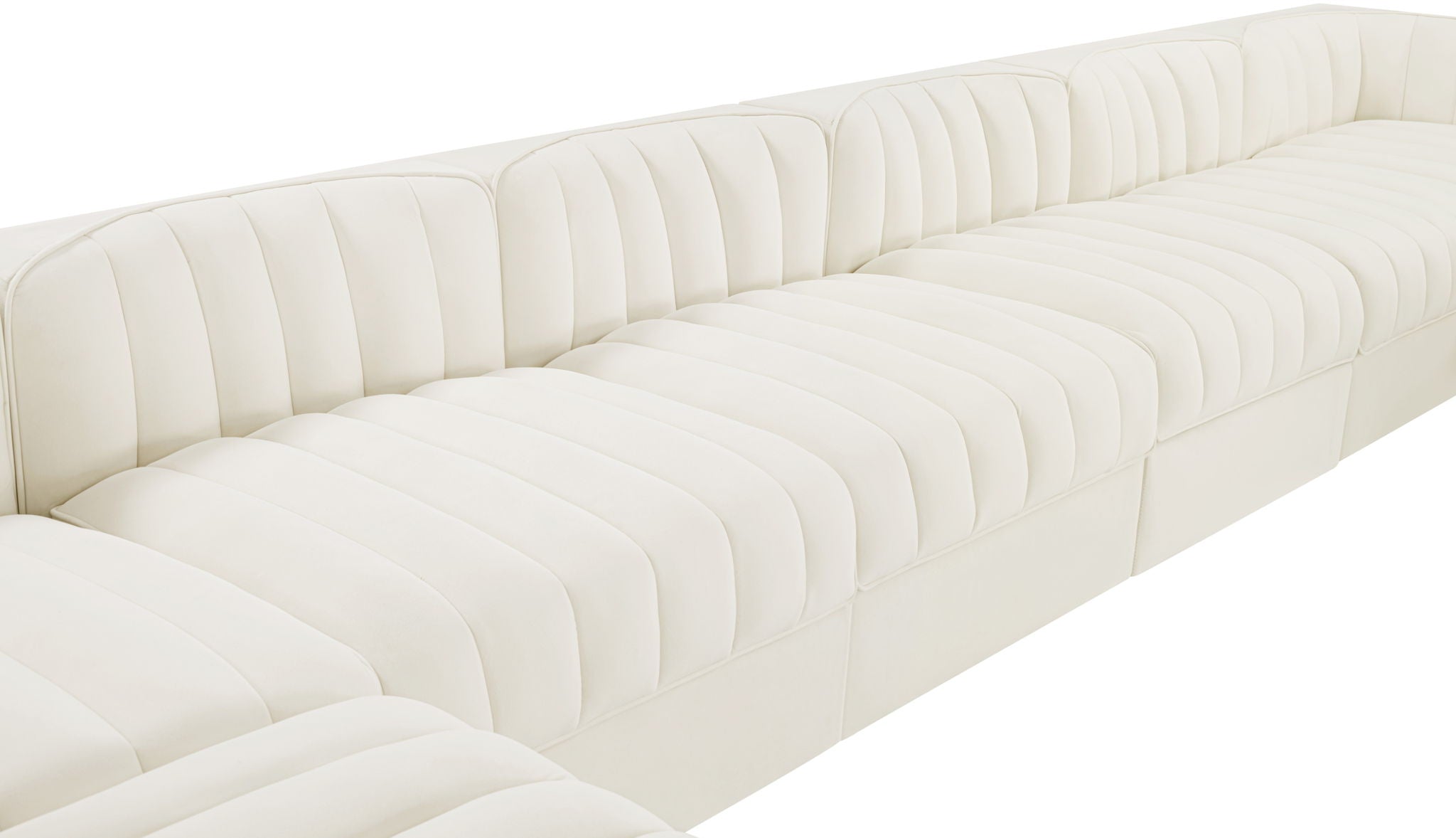 Rummi - Velvet Performance Fabric Upholstered 10 Piece Modular Sectional
