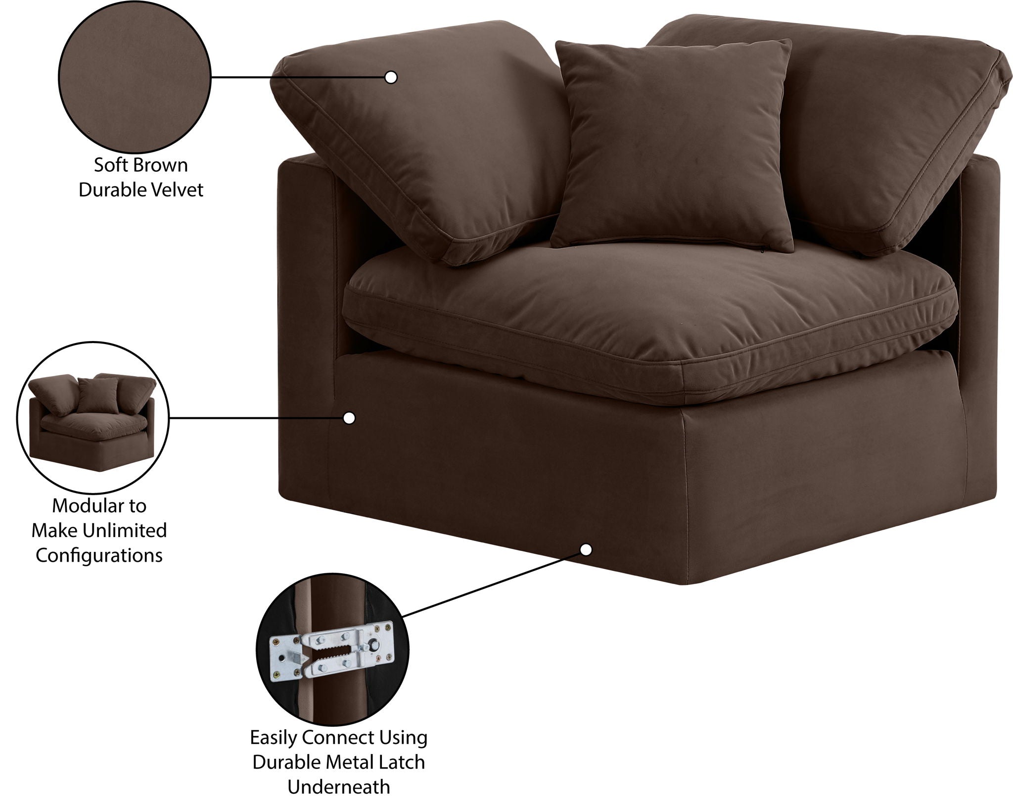 Indulge - Velvet Corner Chair