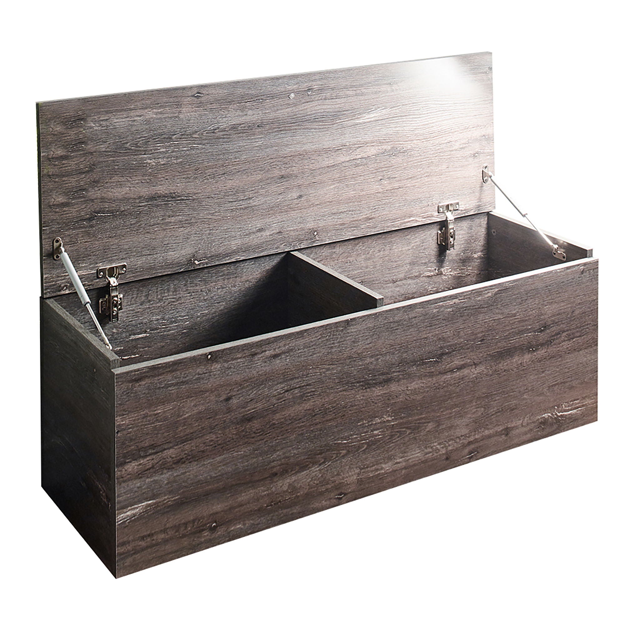 Dean - Storage Bench With Extra Storage - Rustic Gray