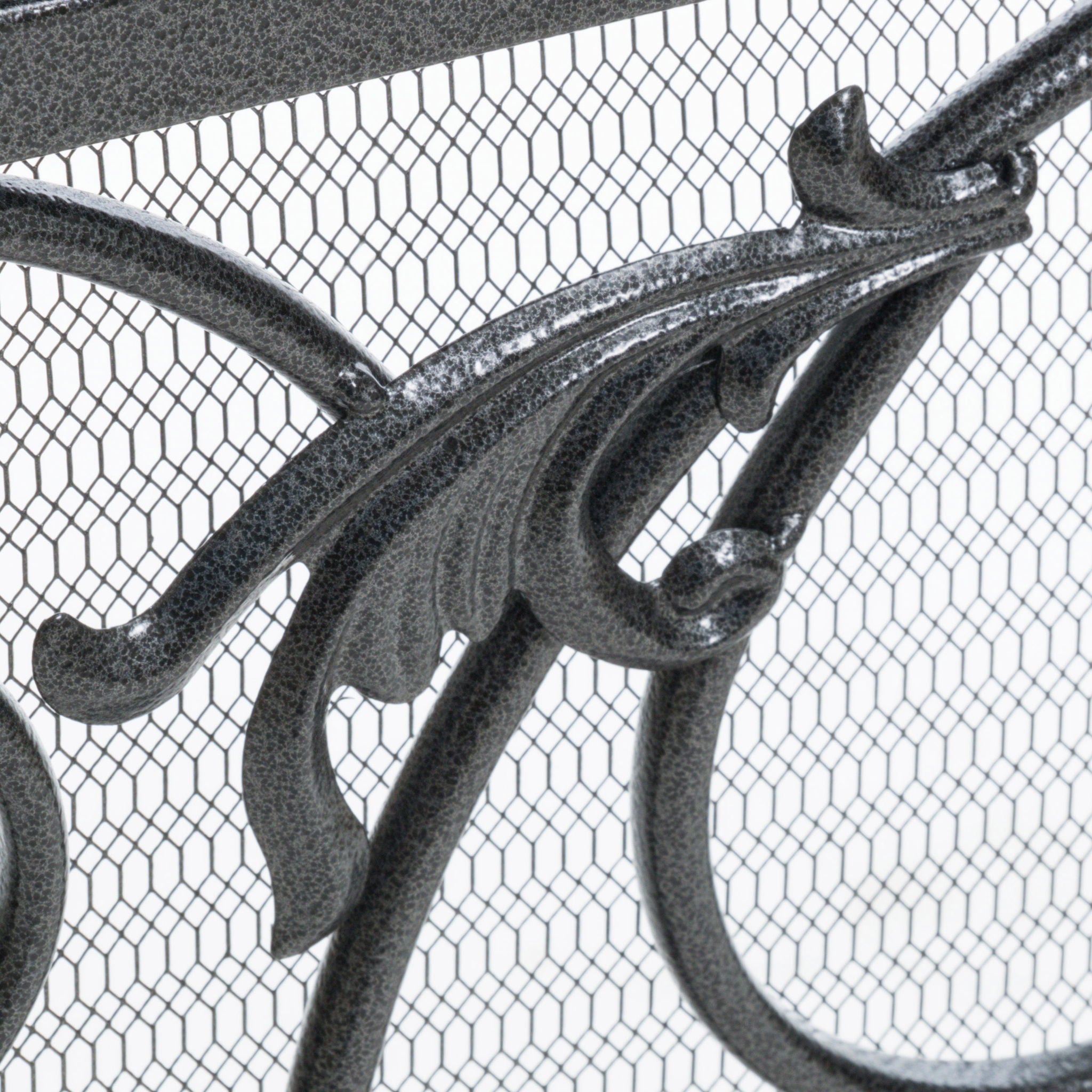 Darcie - Wrought Fireplace Screen, Ornate Design
