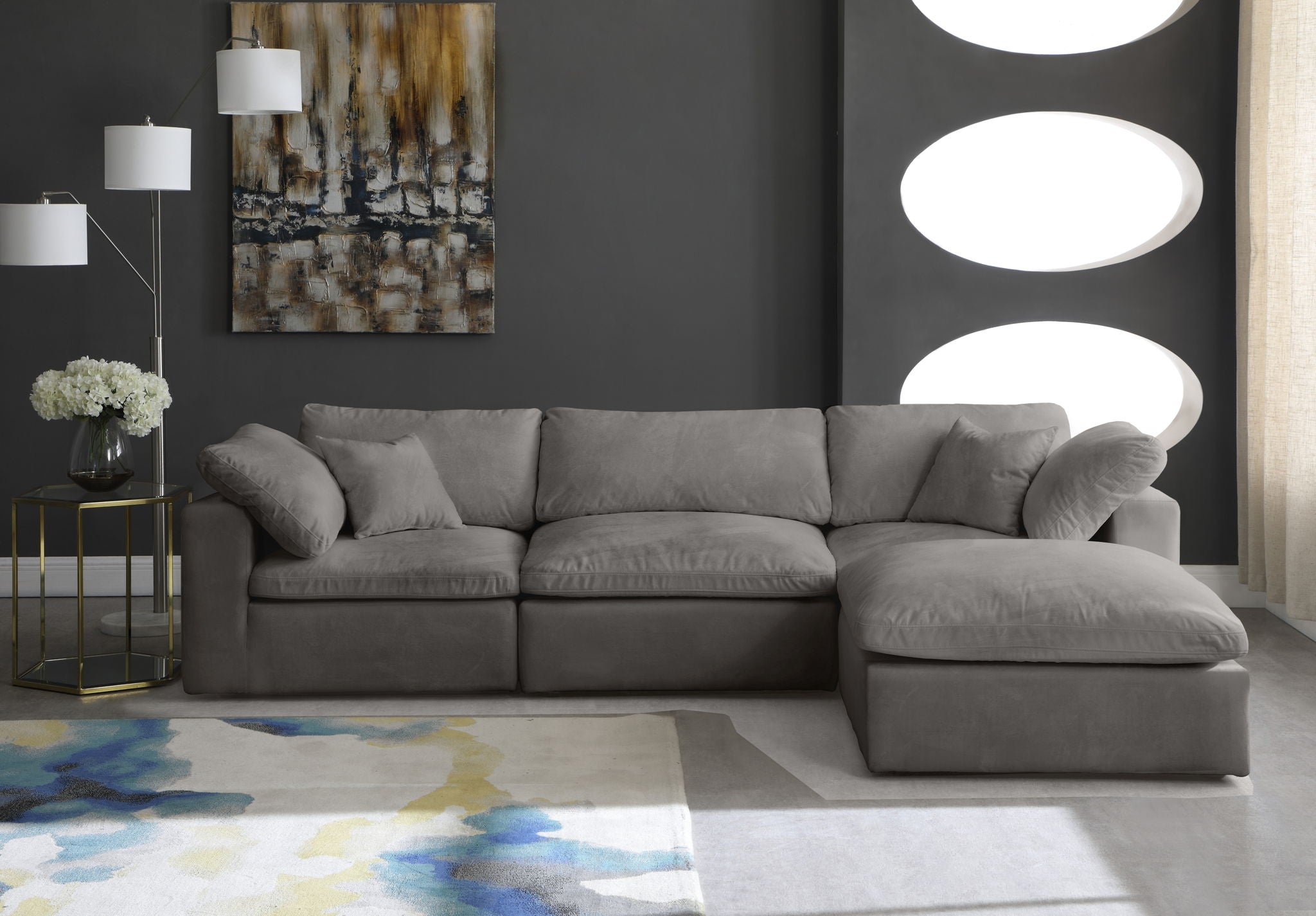 Cozy - 4 Piece Modular Sectional With Chaise