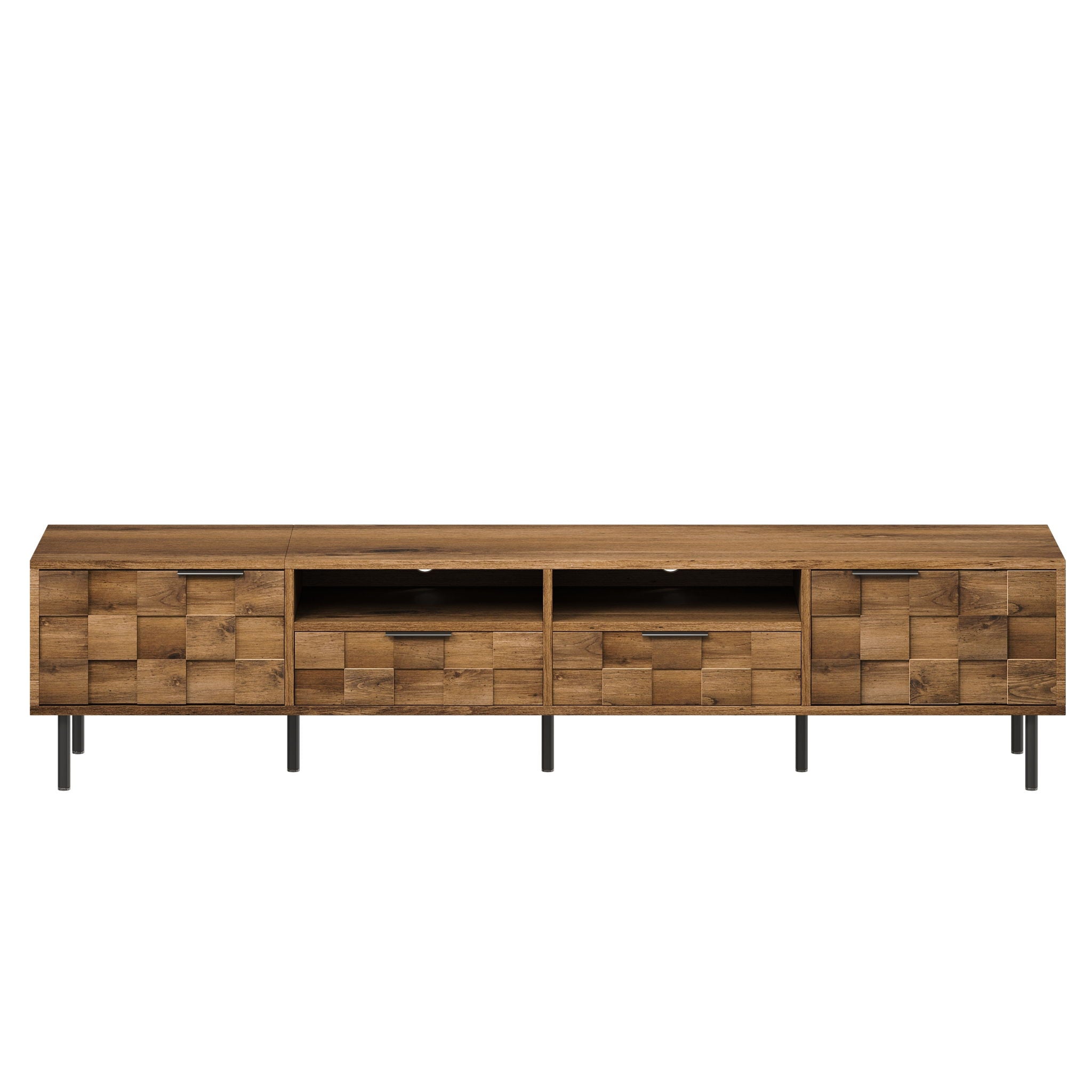 TV Stand With 2 Drawers, Media Console Table, Storage Cabinet With Cable Management