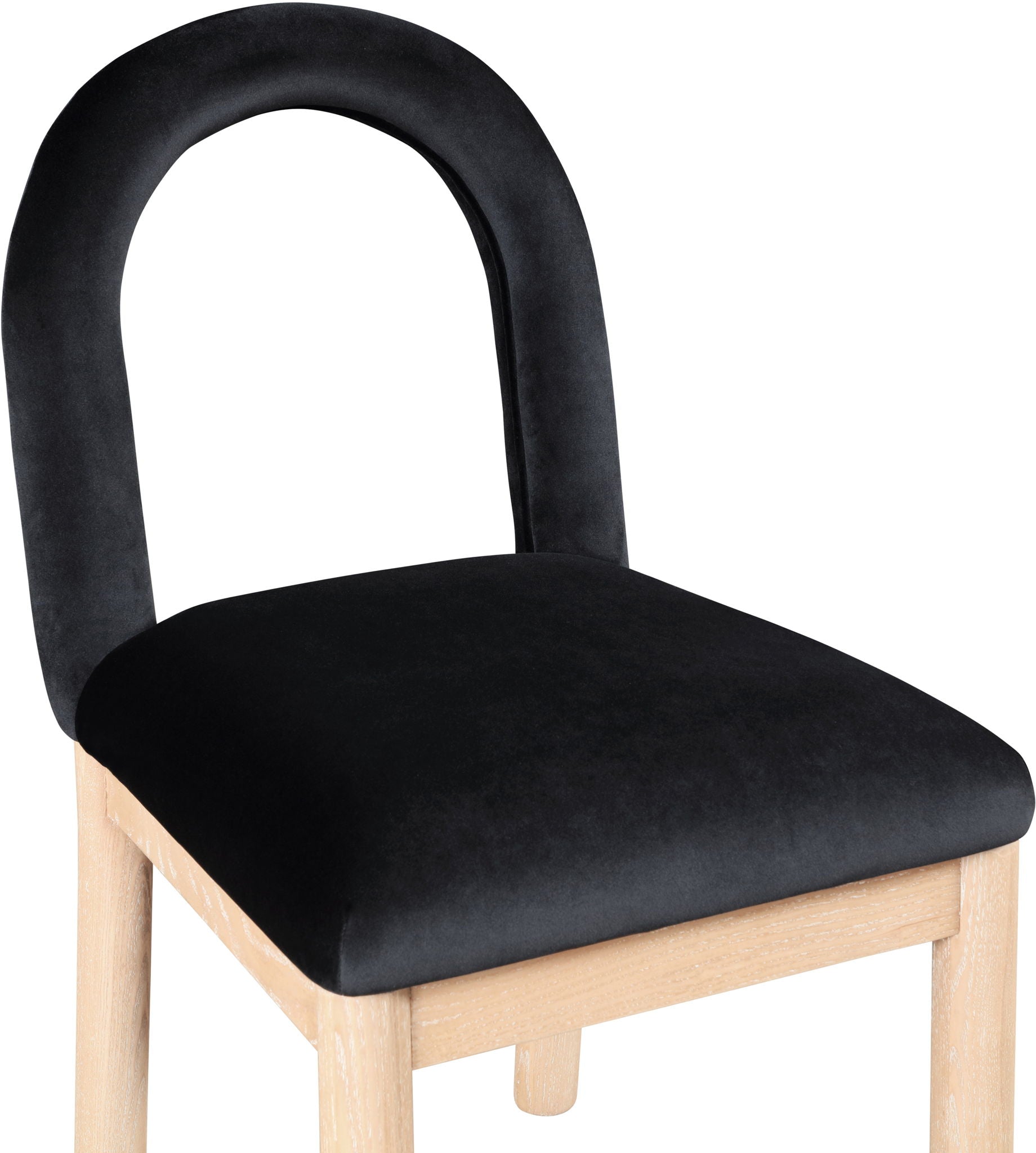 Conrad - Velvet Dining Chair With Natural Legs