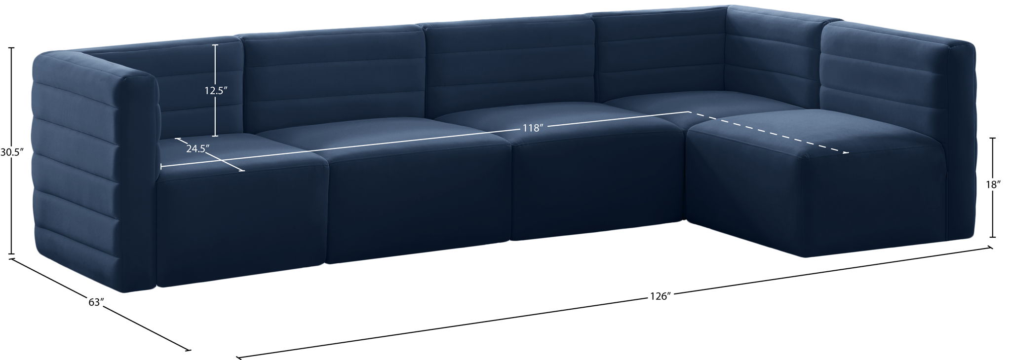 Quincy - 5 Piece Modular Sectional
