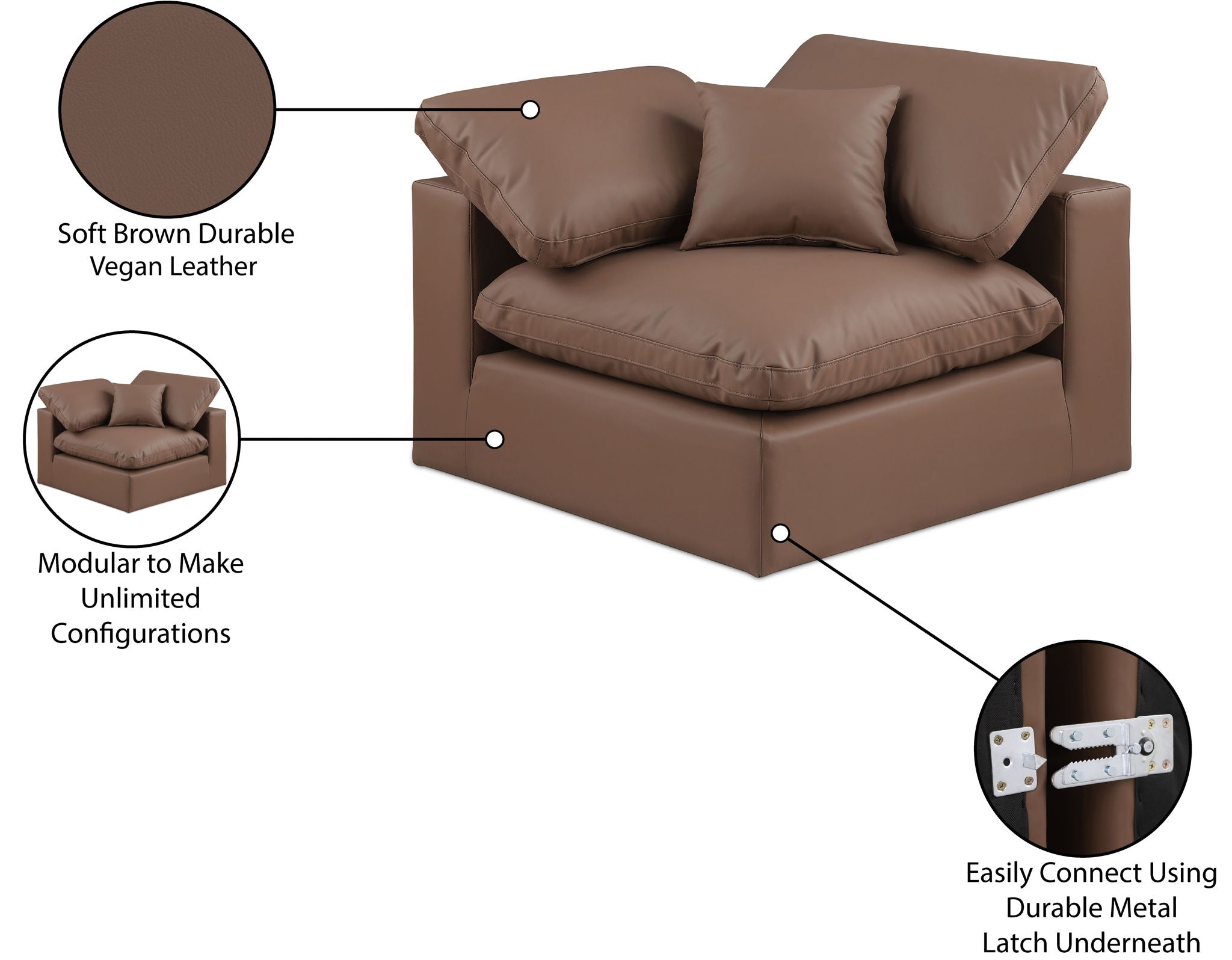 Comfy - Faux Leather Corner Chair