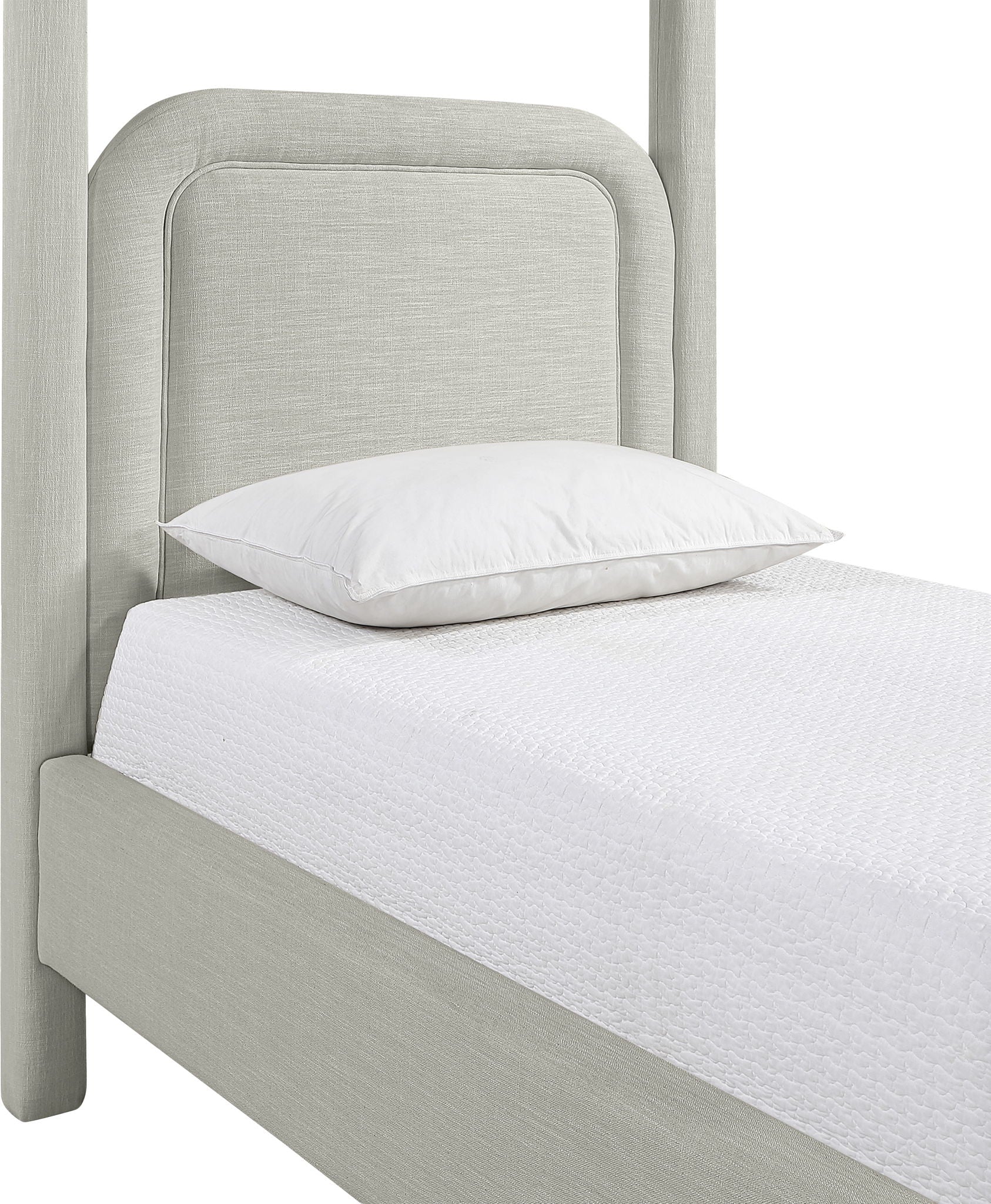 Salina - Linen Textured Fabric Upholstered Bed