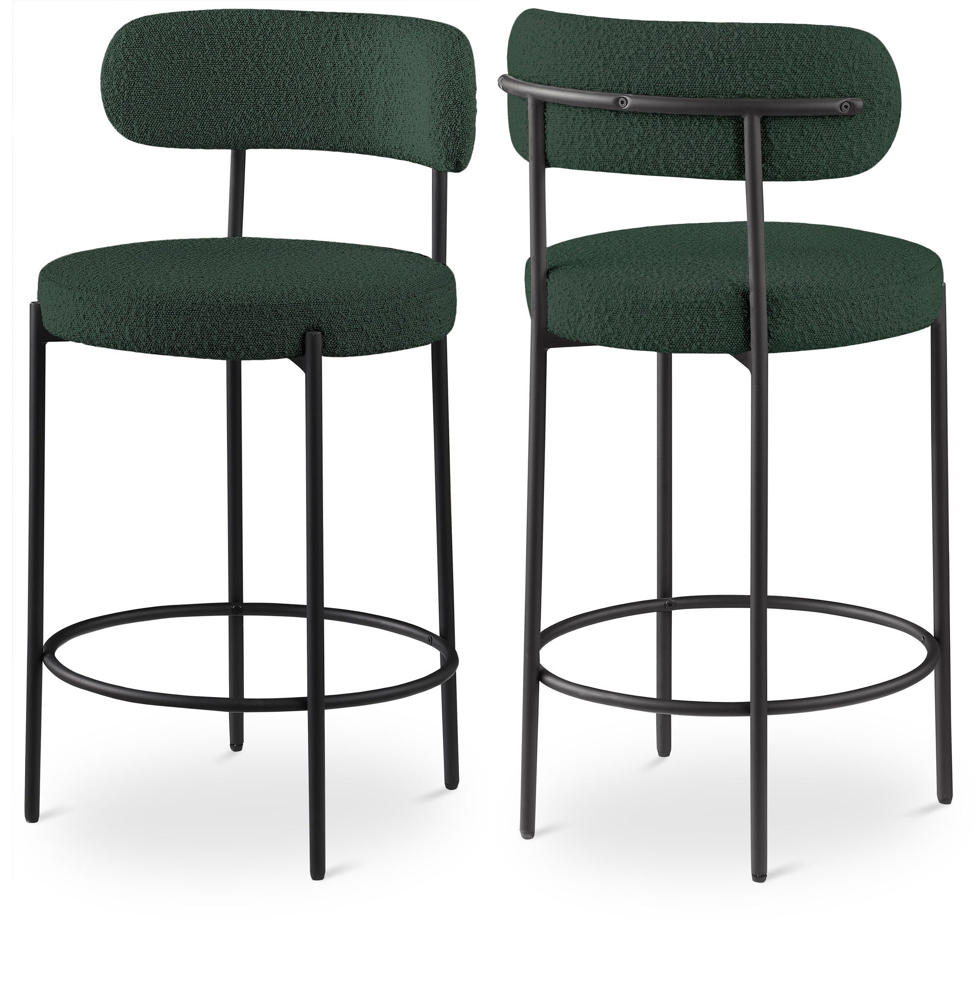 Beacon - Boucle Fabric Stool (Set of 2)