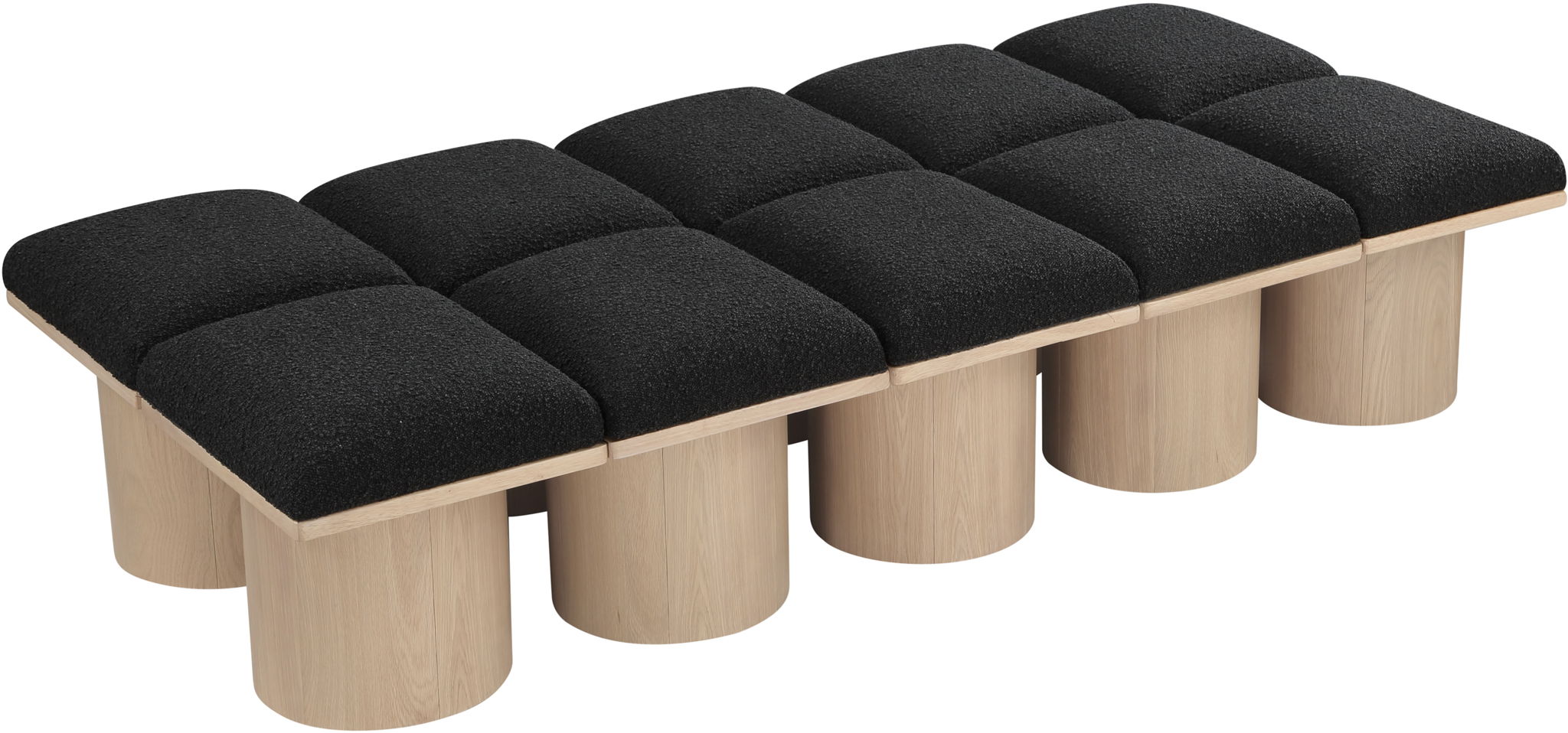 Pavilion - 10 Piece Modular Bench With Natural Base