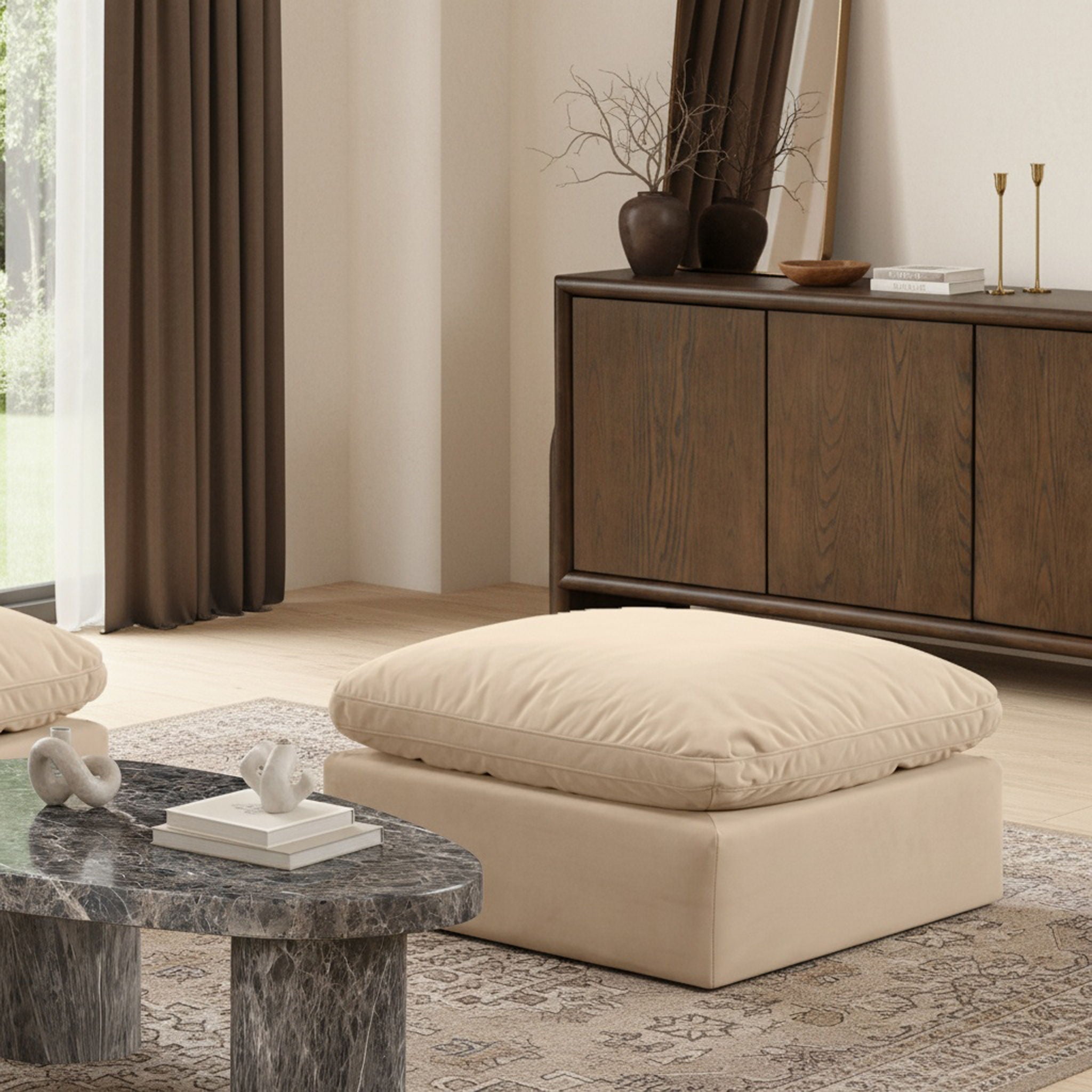 Indulge - Velvet Ottoman