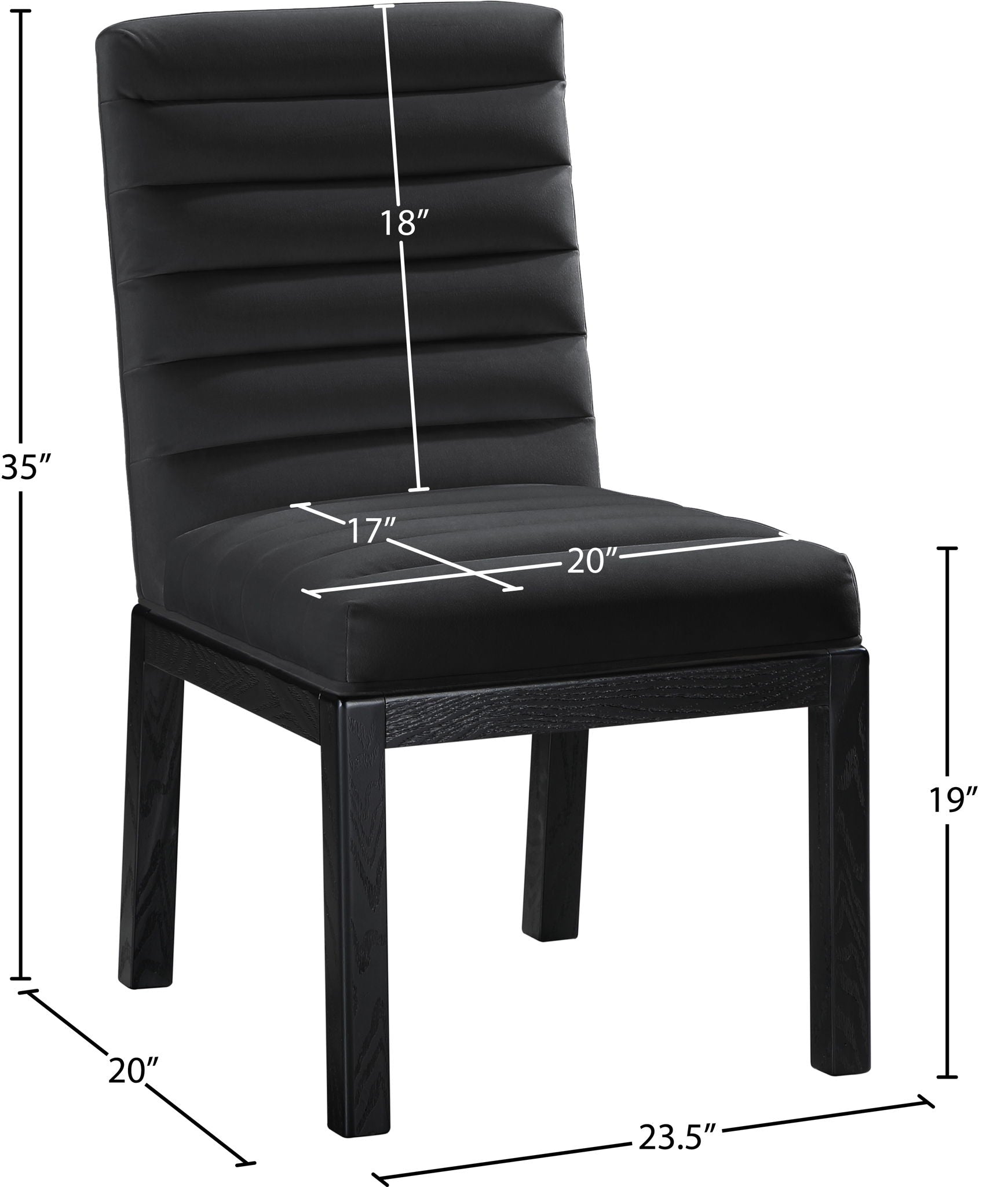 Evelyn - Dining Chair With Black Legs