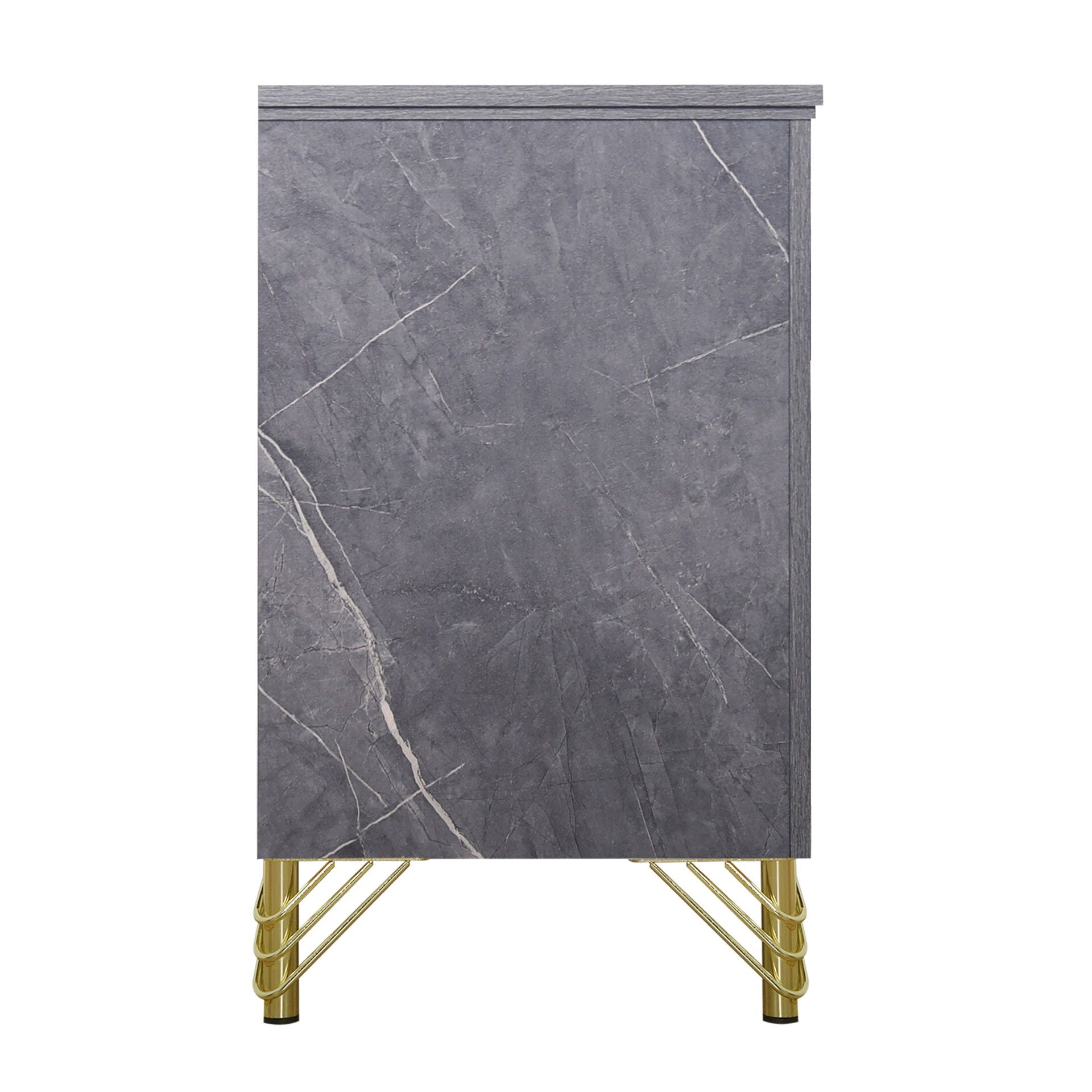 Symmetry - 2 Drawer Nightstand - Charcoal