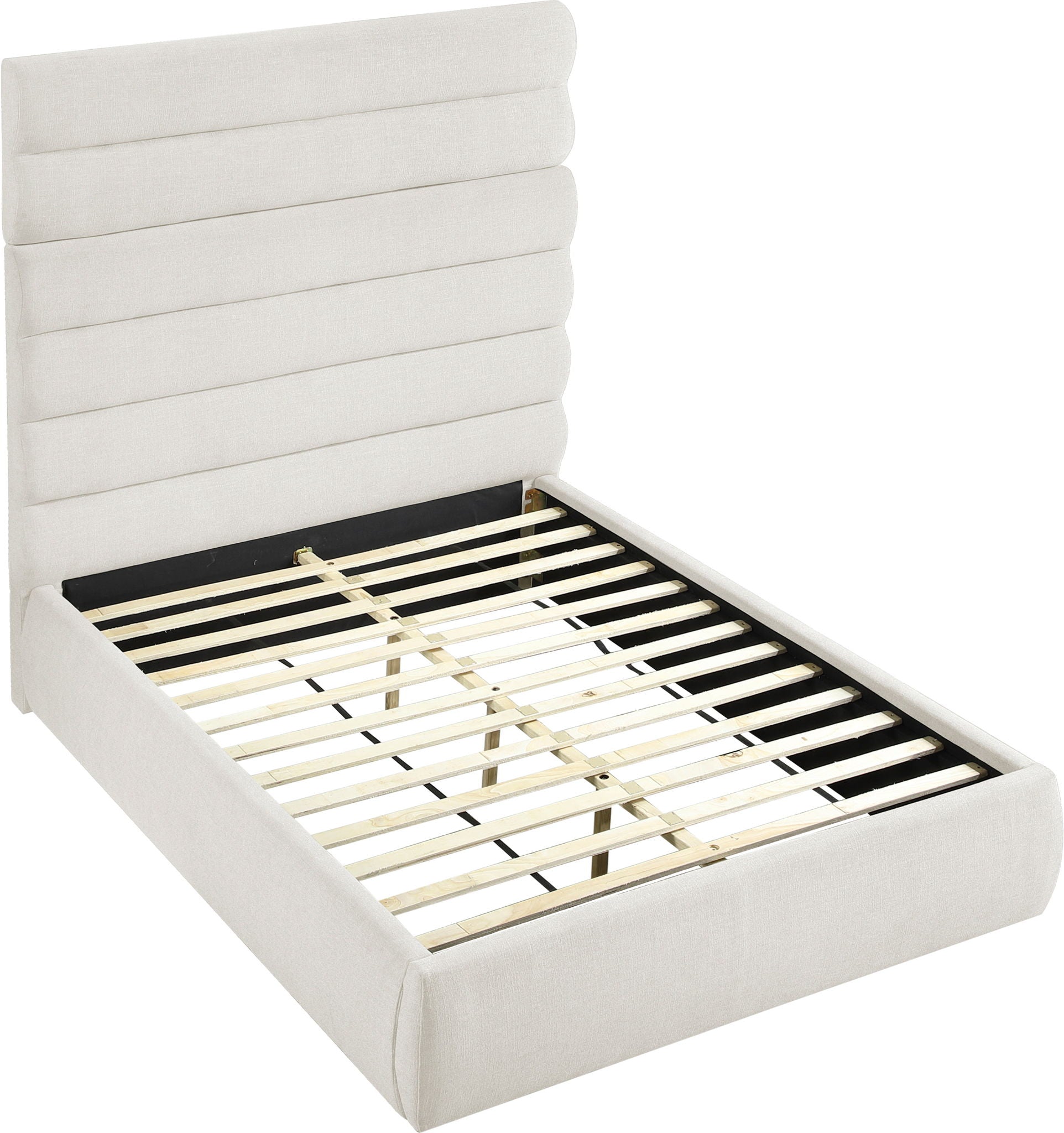 Adam - Linen Fabric Bed With 70.5" Headboard