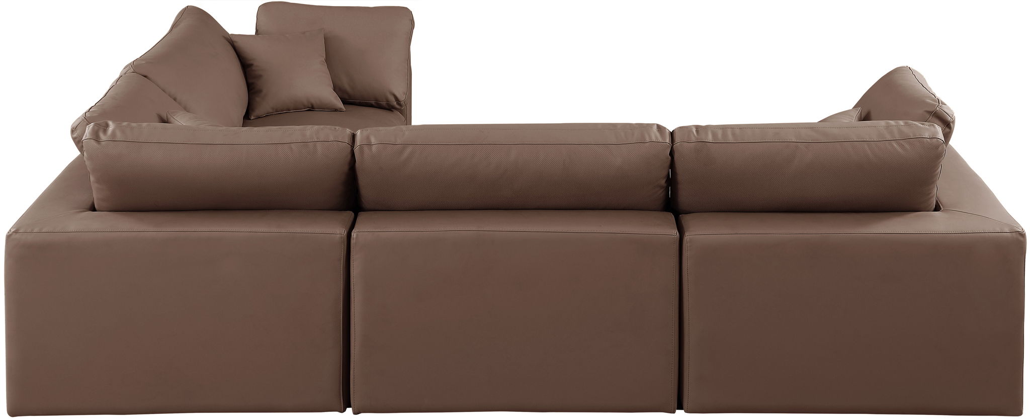 Comfy - 4 Piece Faux Leather Modular Sectional