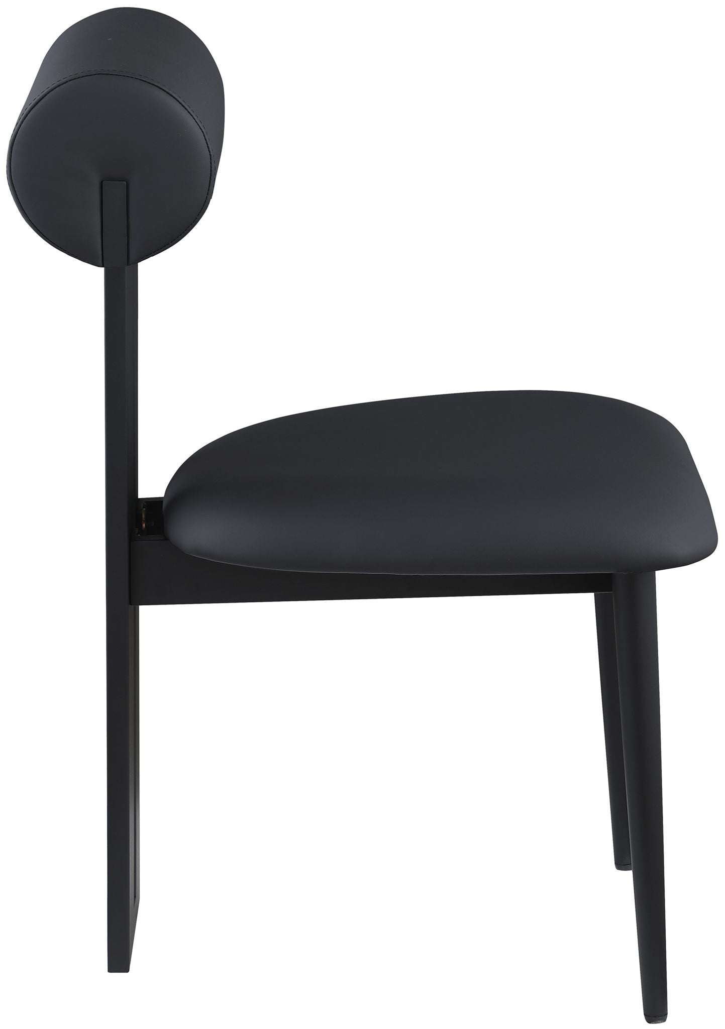 Dario - Faux Leather Dining Chair With Black Frame (Set of 2)