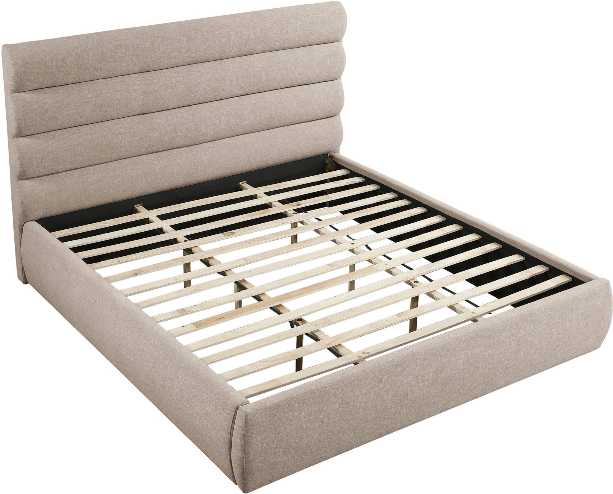 Adam - Linen Fabric Bed With 52" Headboard