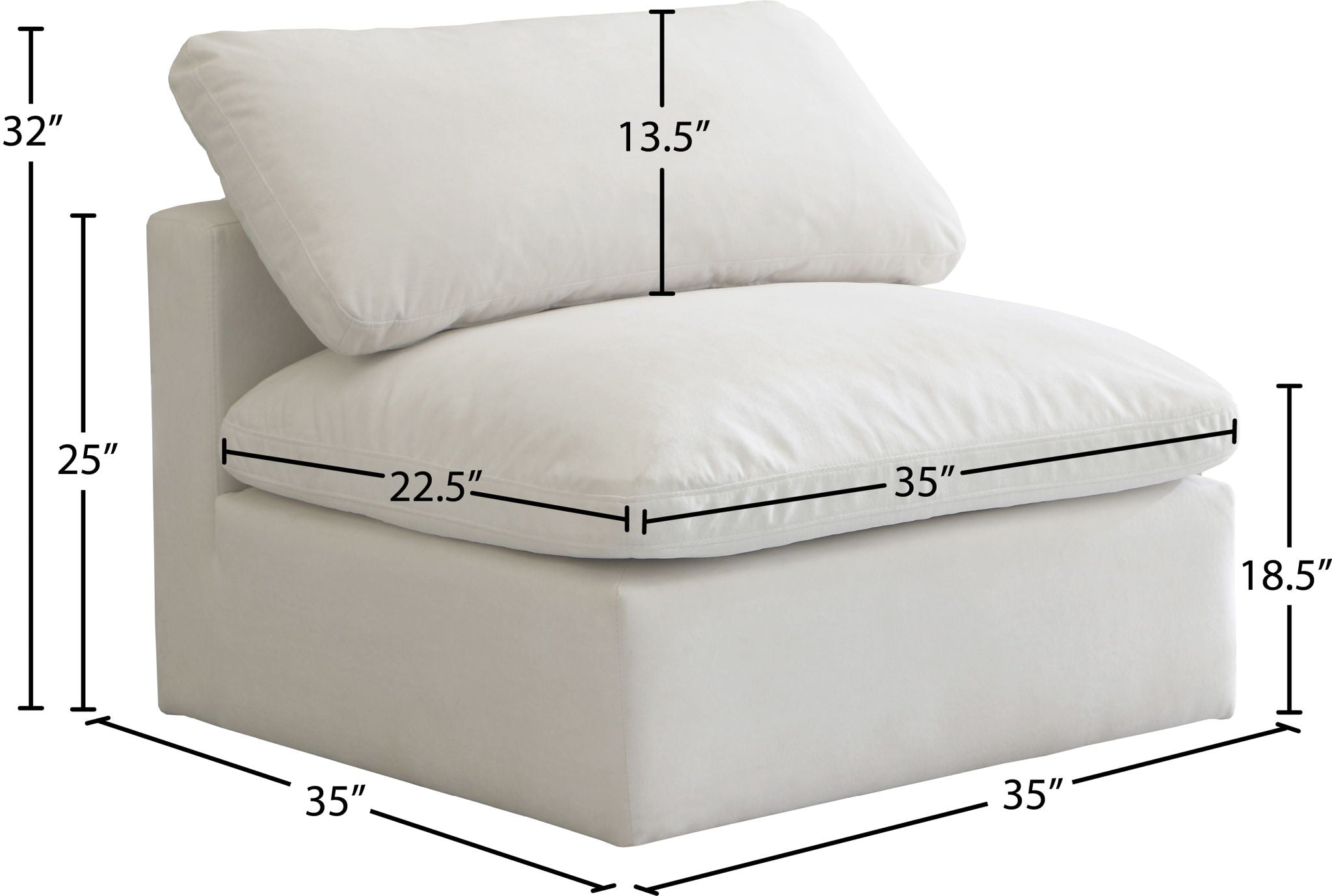 Plush - Modular Armless Chair