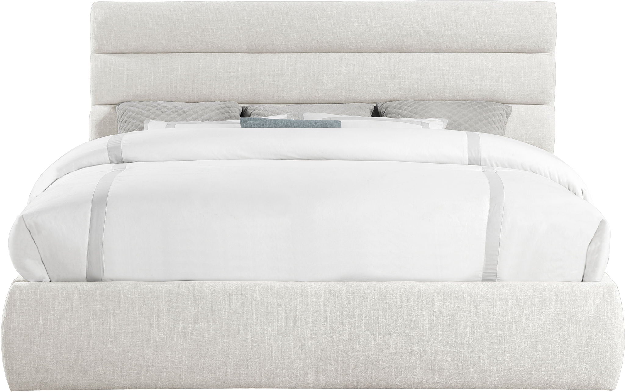Adam - Linen Fabric Bed With 52" Headboard