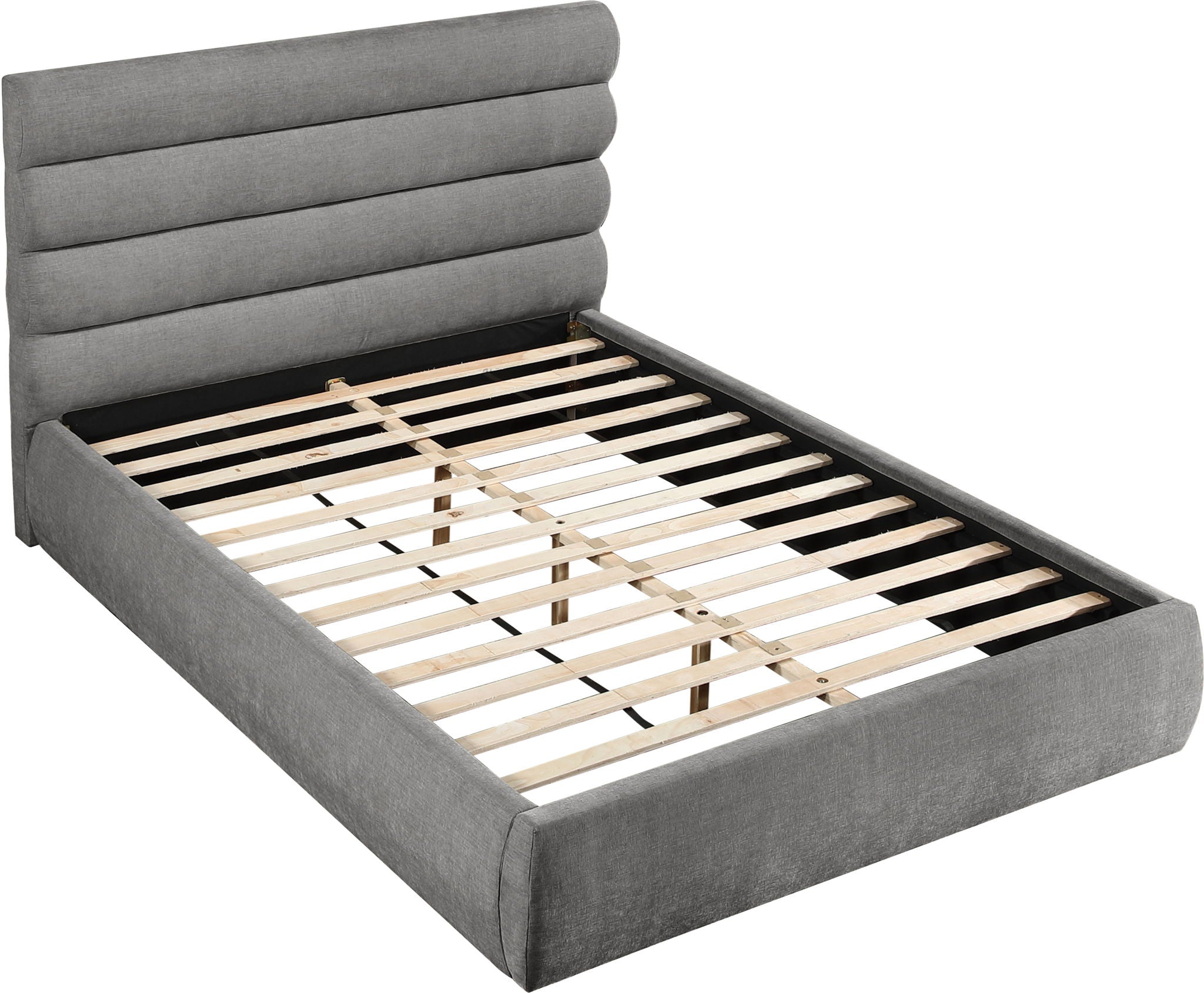 Adam - Chenille Fabric Bed With 52" Headboard