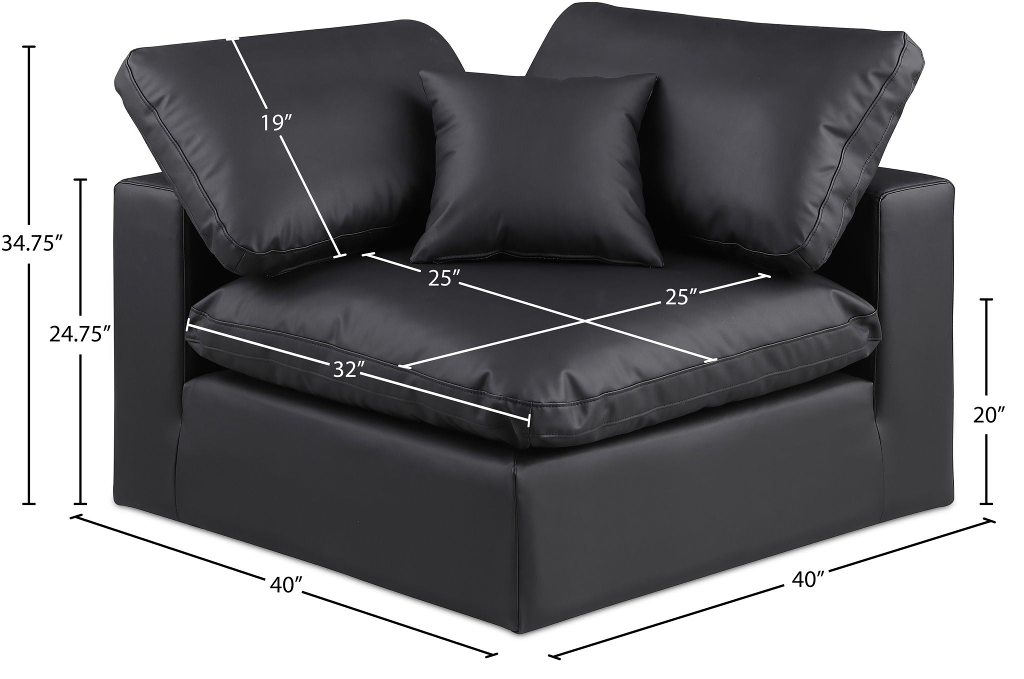 Comfy - Faux Leather Corner Chair