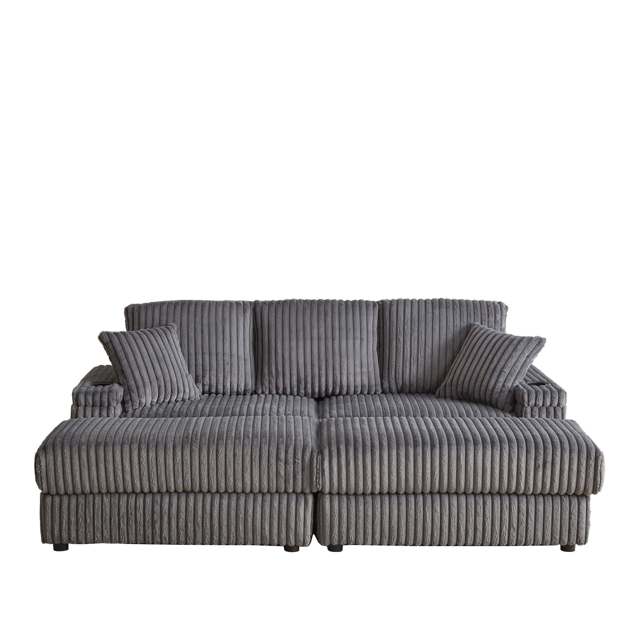 3 Seater Sofa With 2 Ottomans For Living Room