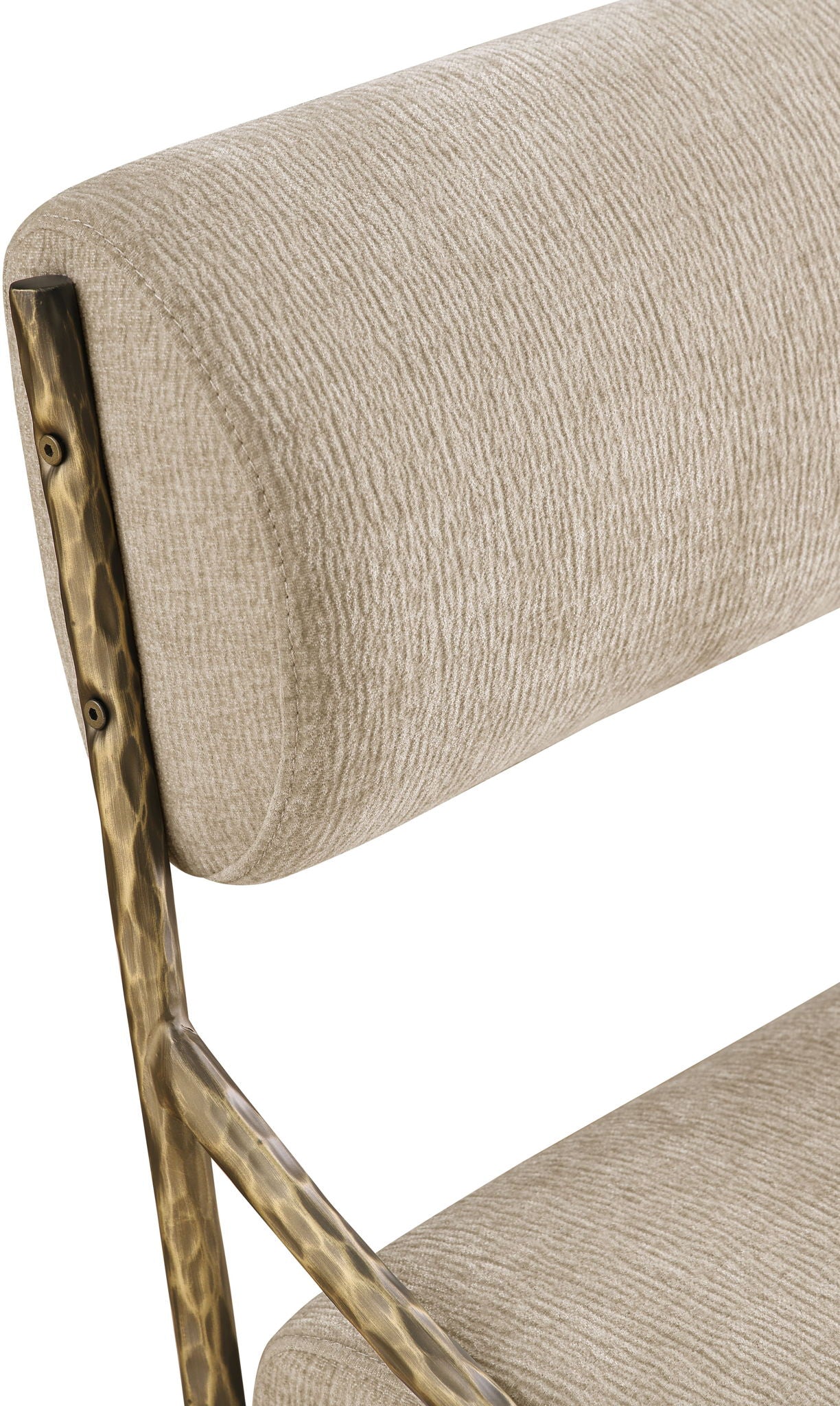 Bastille - Upholstered Dining Side Chair (Set of 2) - Brass Frame