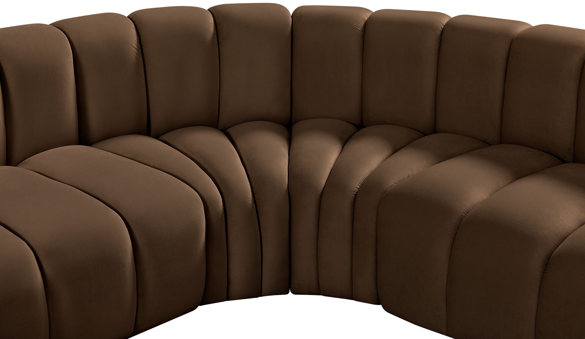 Arc - Velvet 7 Piece U-Shaped Modular Sofa