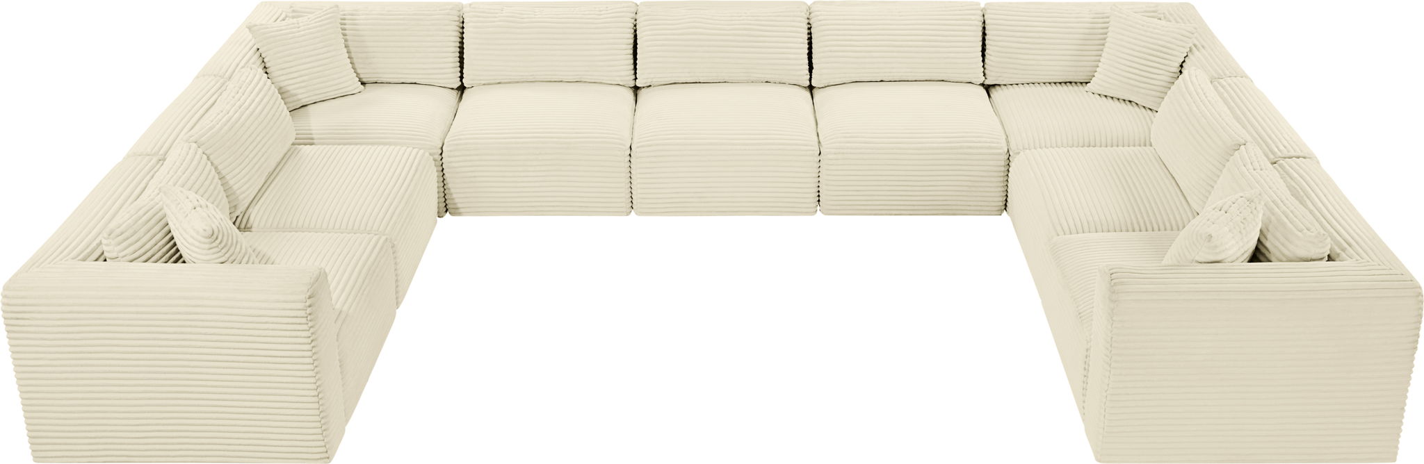 Shaggy - 9 Piece Modular U-Shaped Sectional