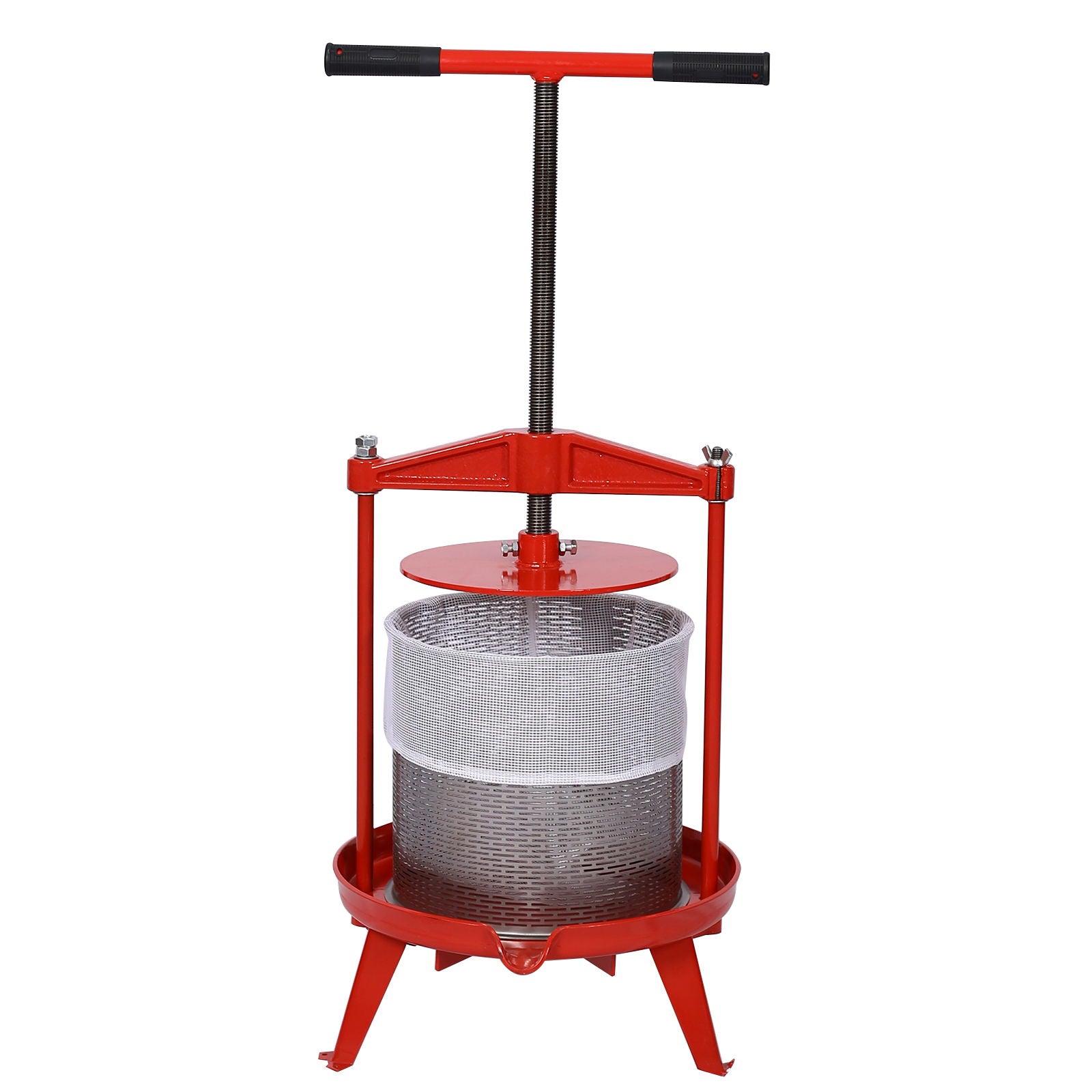 Manual Fruit Wine Press And Crusher For Kitchen, 100% Natural Juice Maker - Green