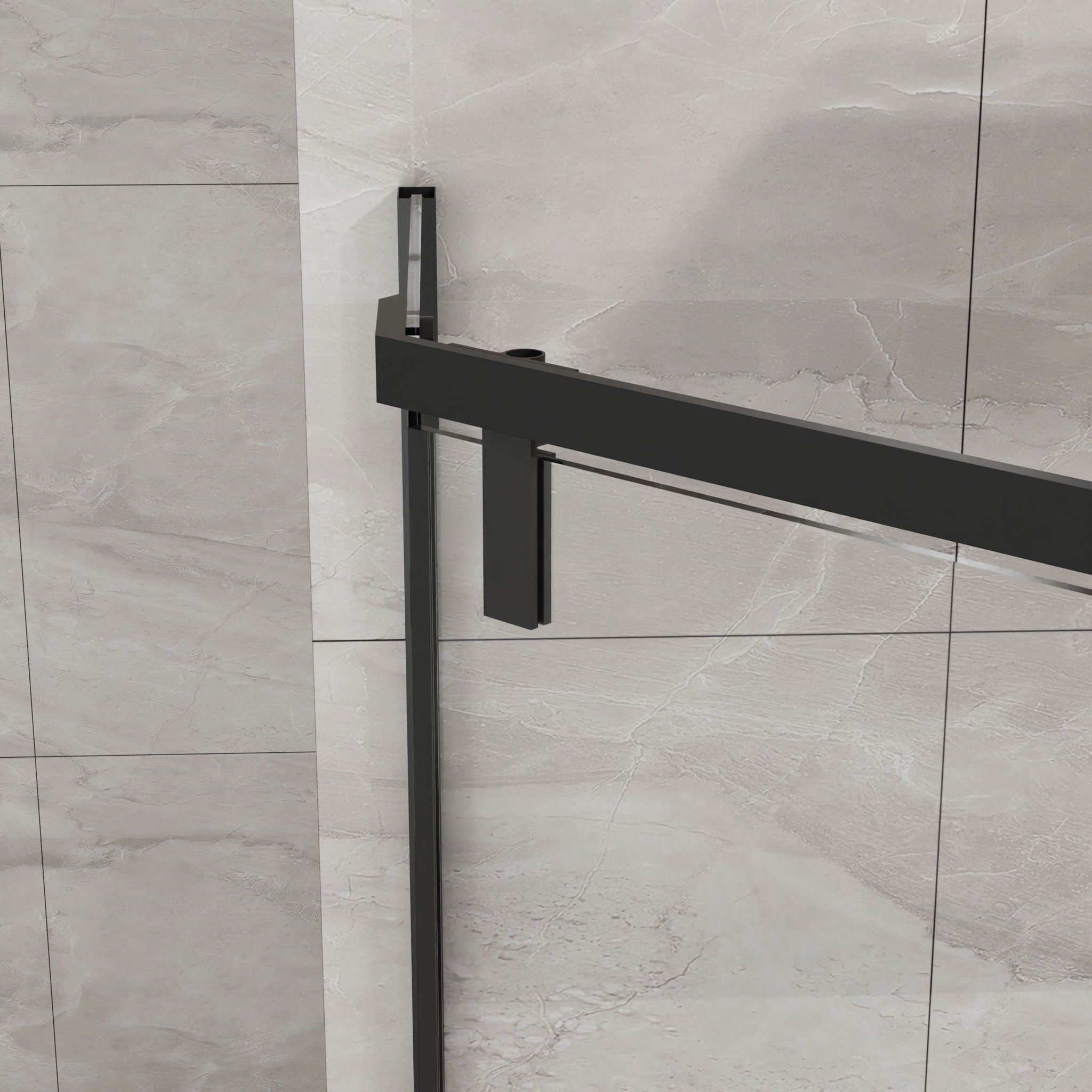 Durable Hardware Neo Angle Frameless Shower Door With Acrylic Base Combo
