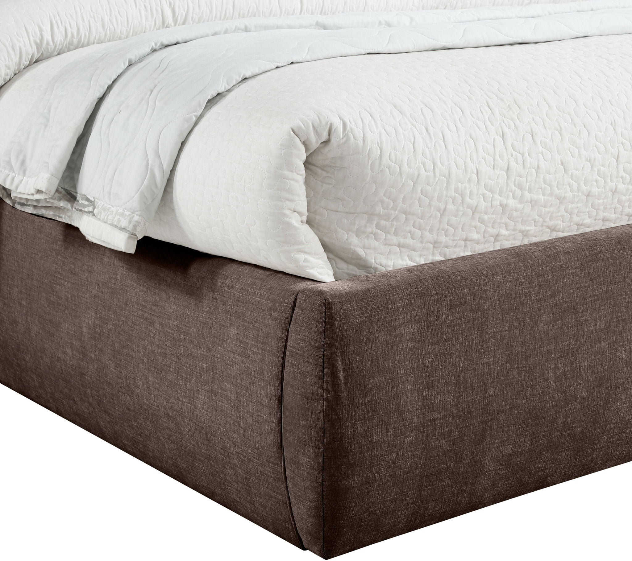 Adam - Chenille Fabric Bed With 52" Headboard
