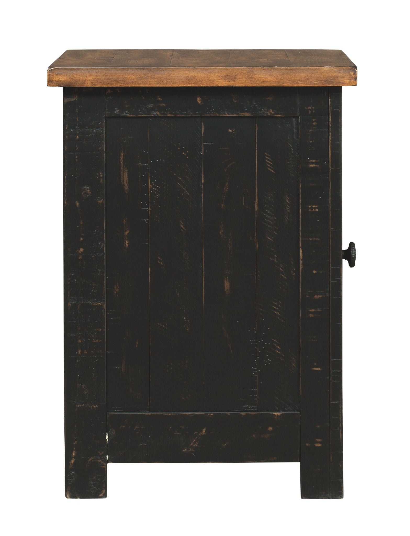 Valebeck - Chair Side End Table - Black / Brown