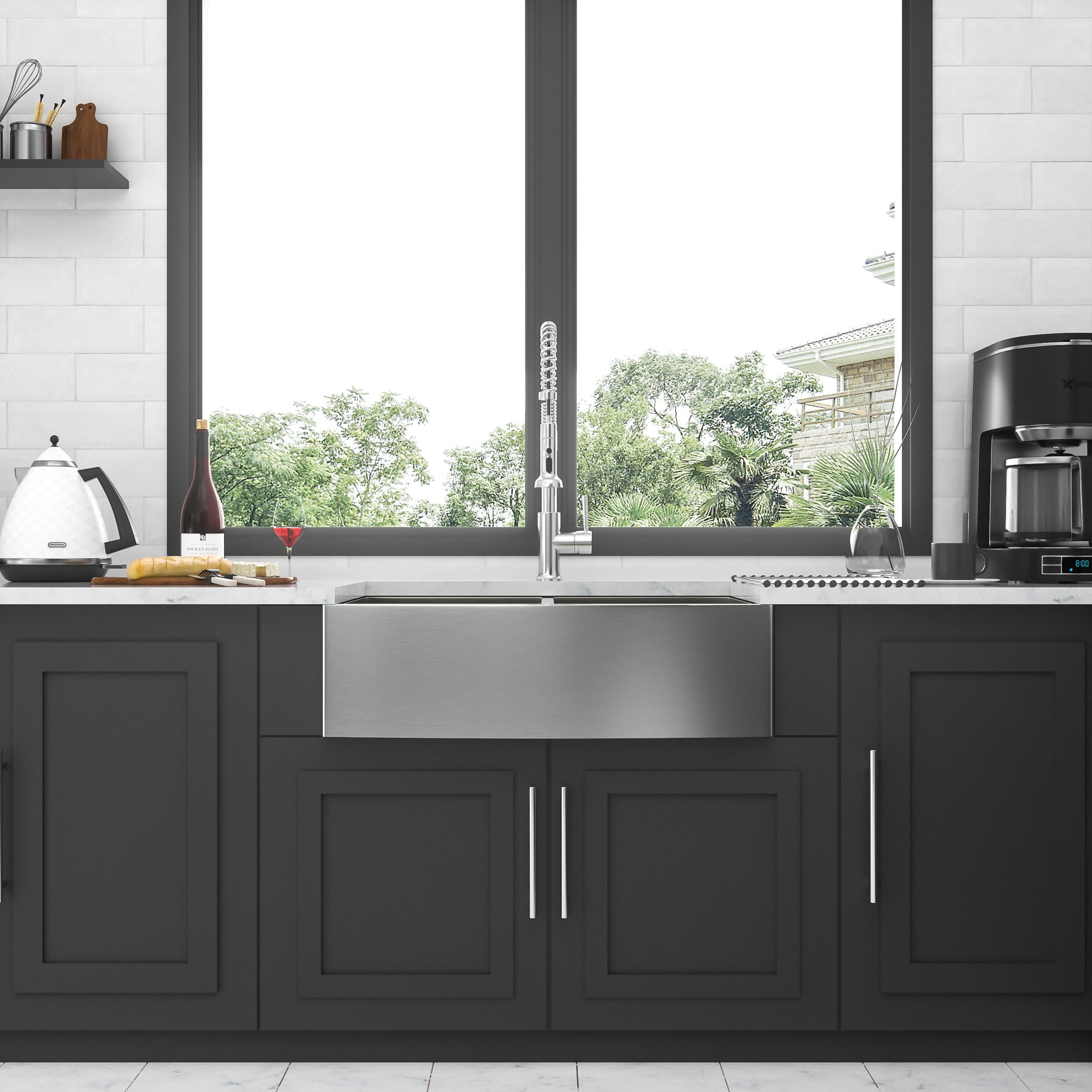 Farmhouse Double Bowl Sink With 50/50 Layout