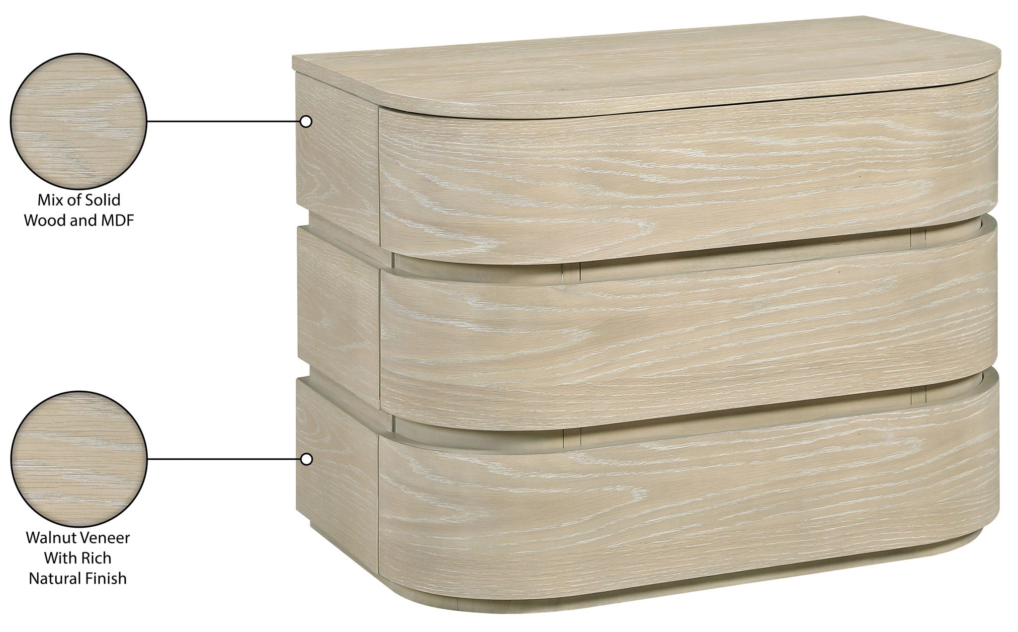 Annalise - Solid Wood Night Stand