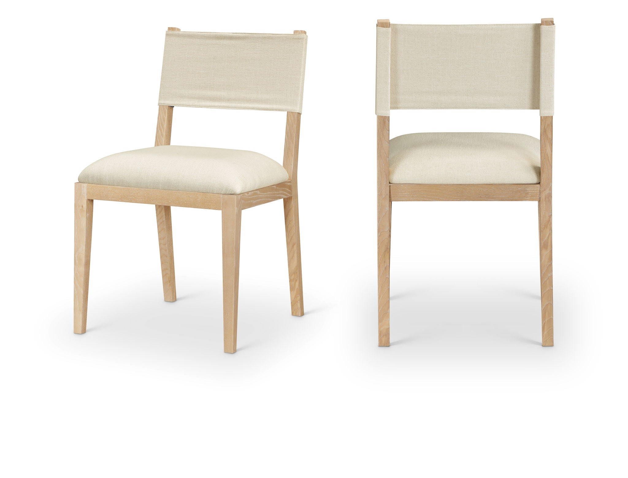 Avon - Linen Textured Performance Fabric Upholstered Dining Side Chair (Set of 2)