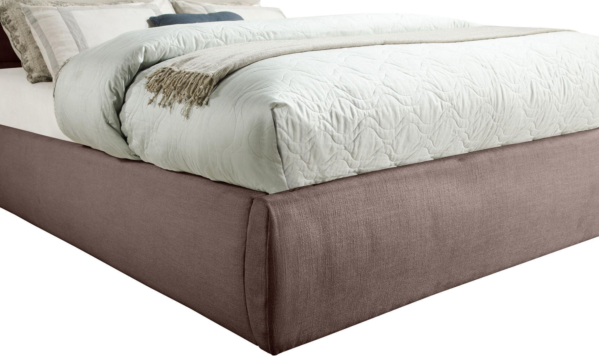 Adam - Linen Fabric Bed With 70.5" Headboard